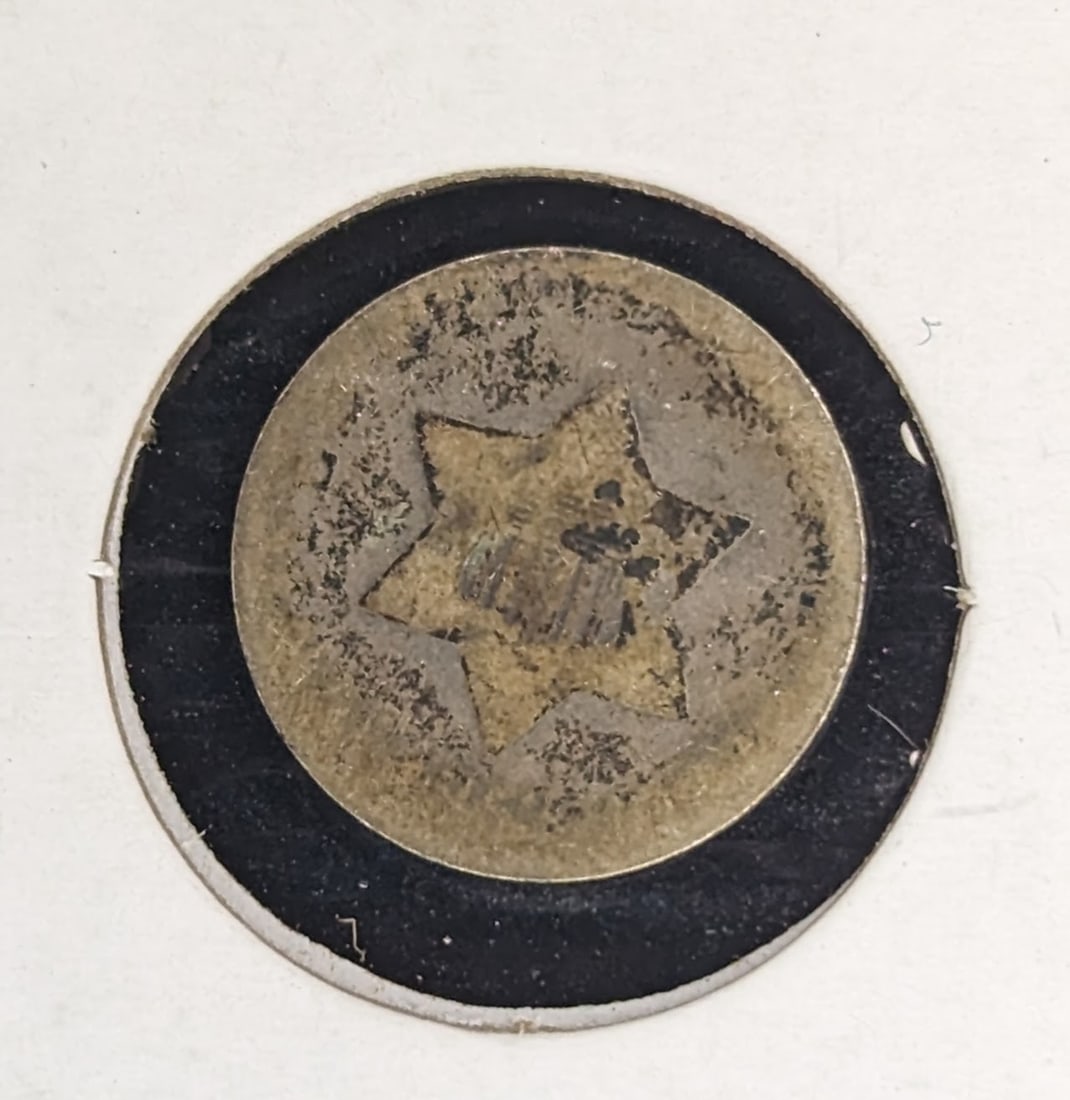 1853 Silver Three Cent Piece coin (1 of 2)