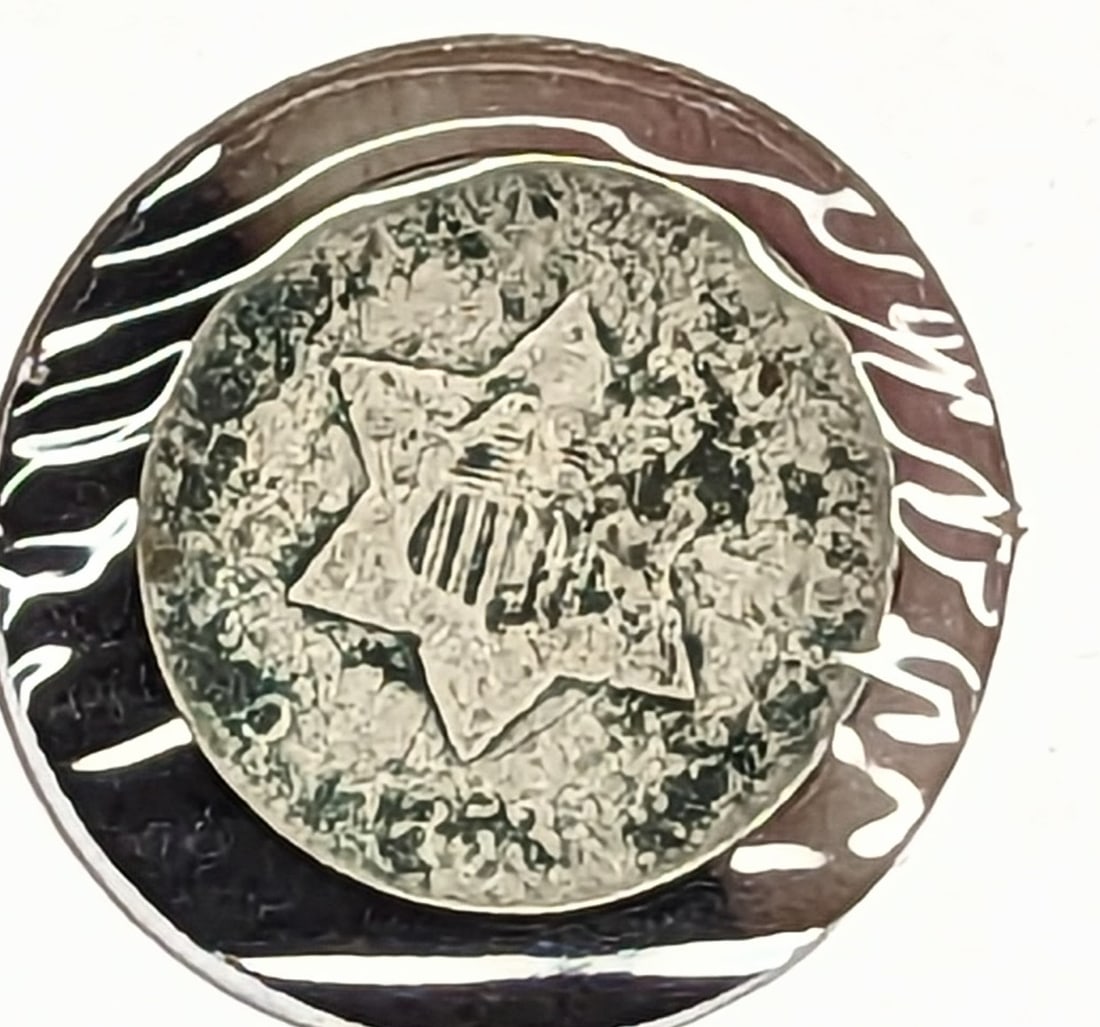 1853 Silver Three Cent Piece coin (1 of 2)