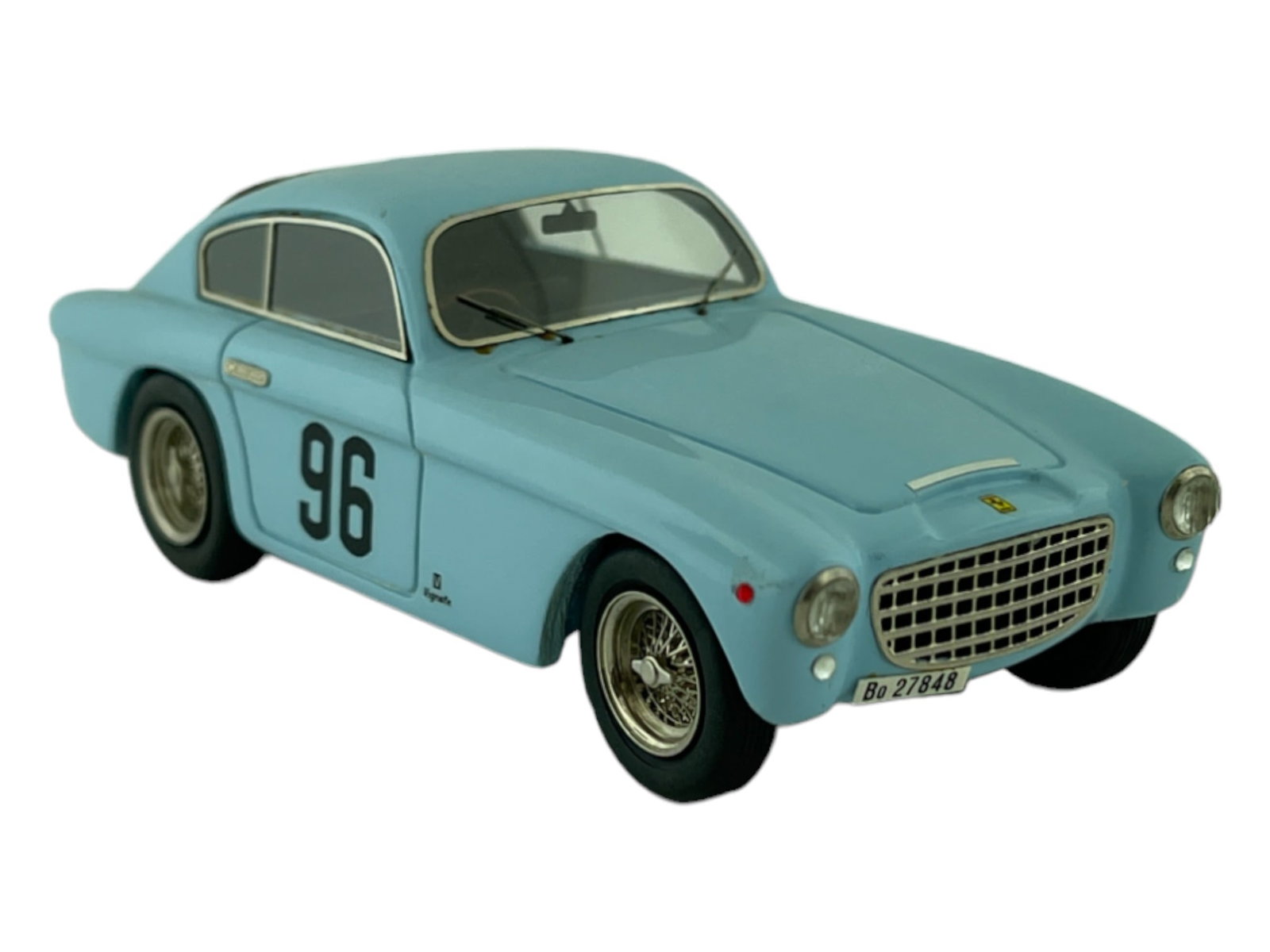 Vintage Model Car 1:43 Light Blue Ferrari 166 VIGNALE 1950 B.B.R. Made in Italy (1 of 6)