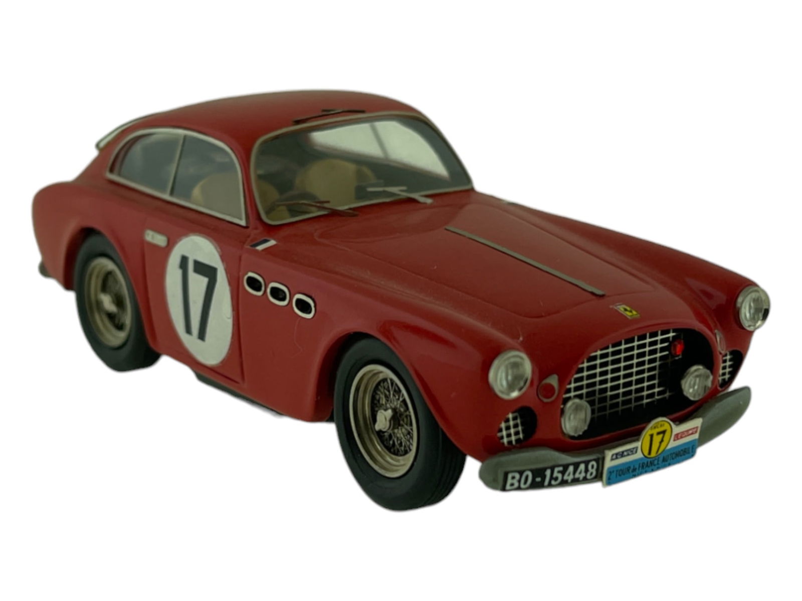 Vintage Model Car 1:43 Red Ferrari 340 