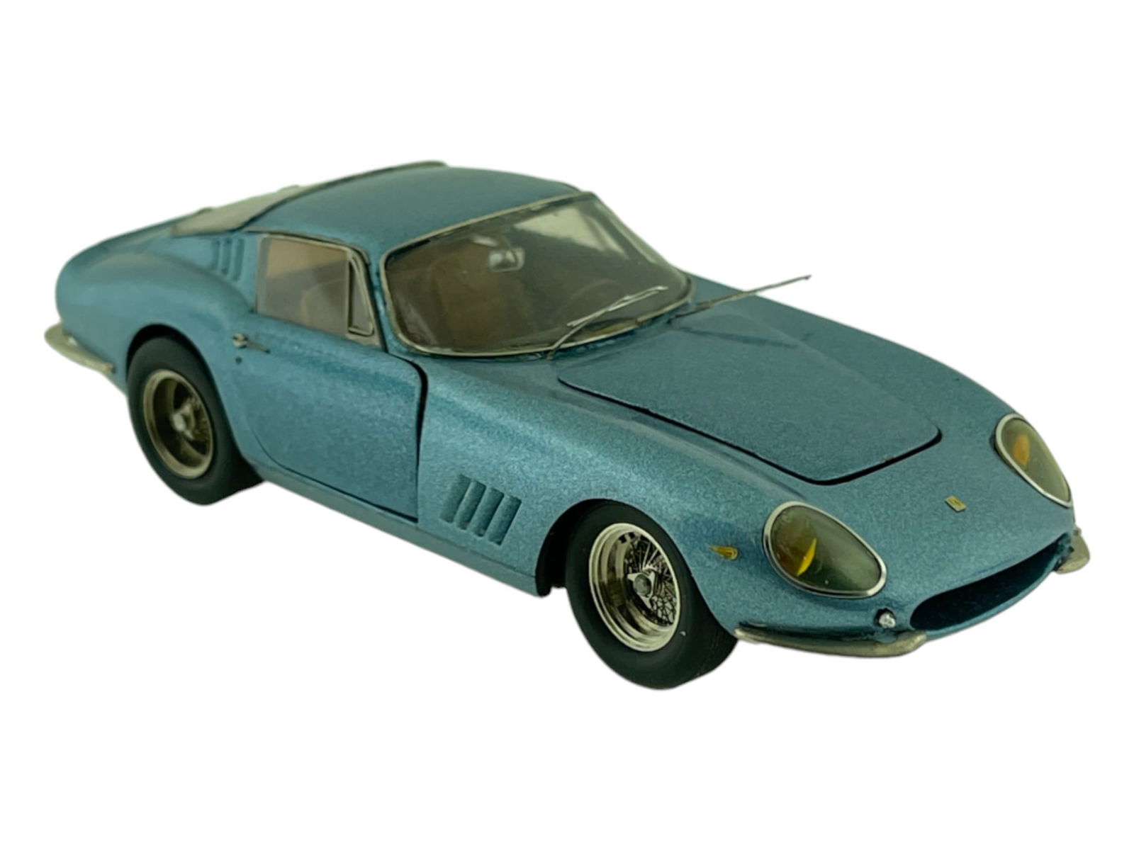 Vintage Model Car 1:43 Light Blue Ferrari 275 GTB Signed Bruer 1/85 (1 of 6)