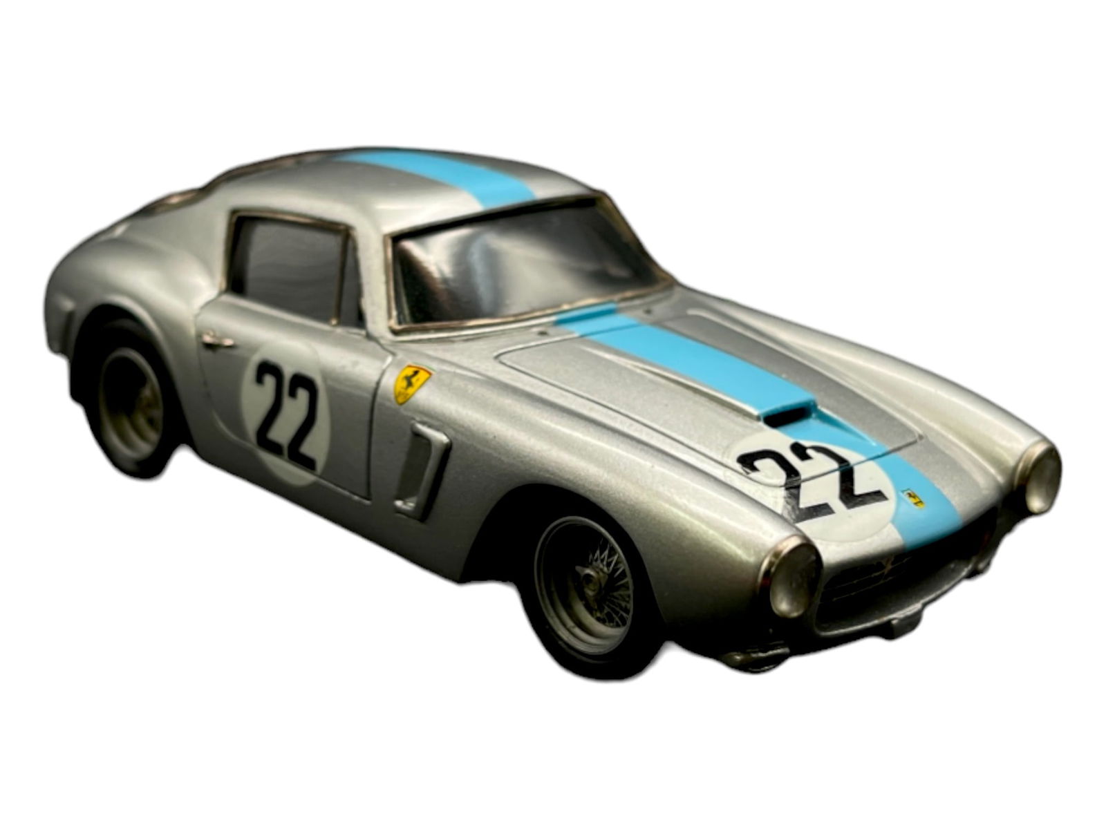 Vintage Model Car 1:43 Silver/Blue 22 Ferrari 250 SWB Berlinette "Nostalgia Due" Andre M. Ruf Buzz (1 of 6)