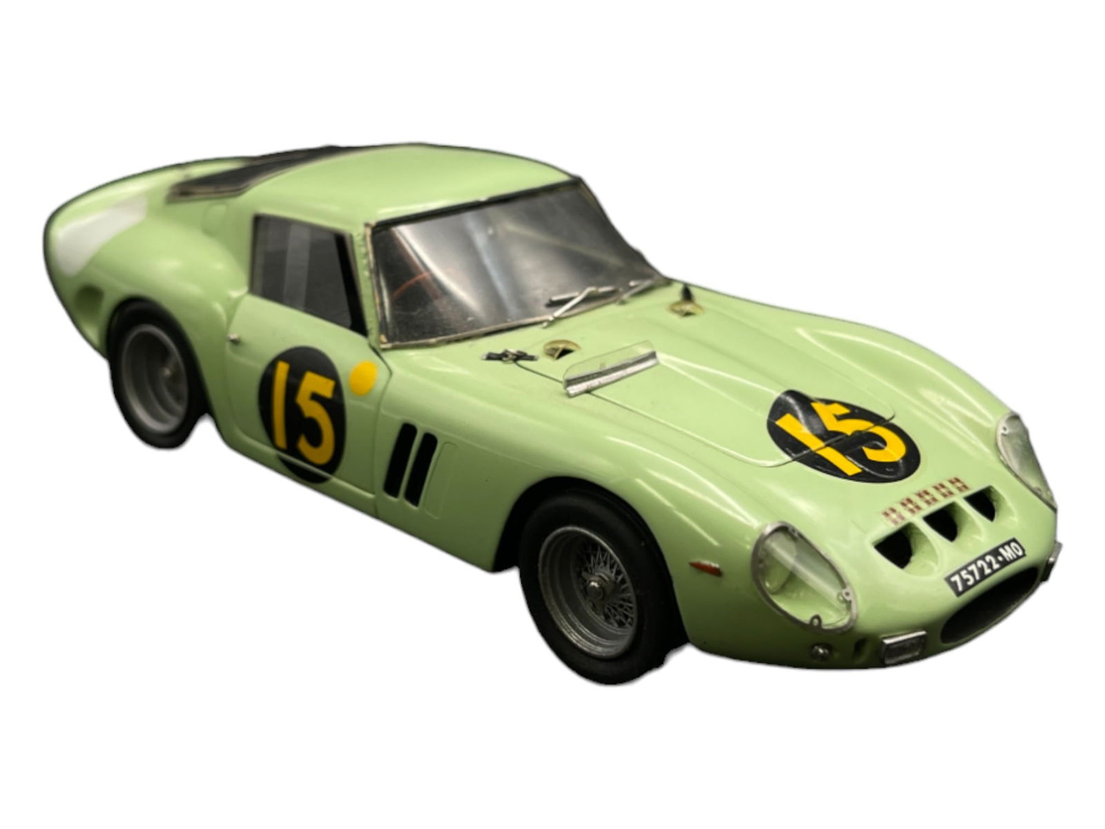 Vintage Model Car 1:43 Light Green 15 Ferrari GTO Signed J. Brauer 1987 (1 of 5)