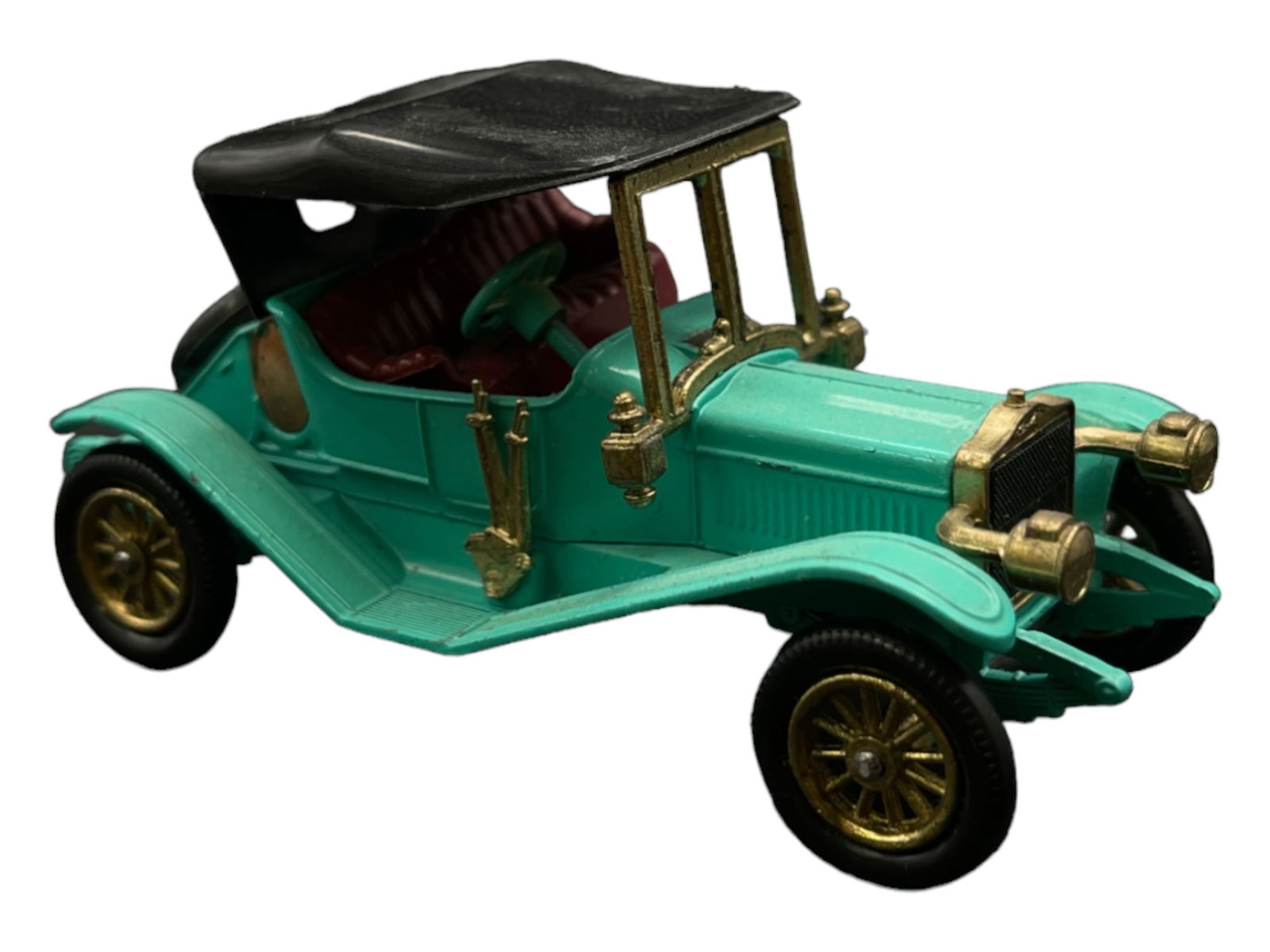 Vintage Model Car 1:43 Teal Maxwell Roadster 1911 Matchbox: Vintage Model Car 1:43 Teal Maxwell Roadster 1911 Matchbox