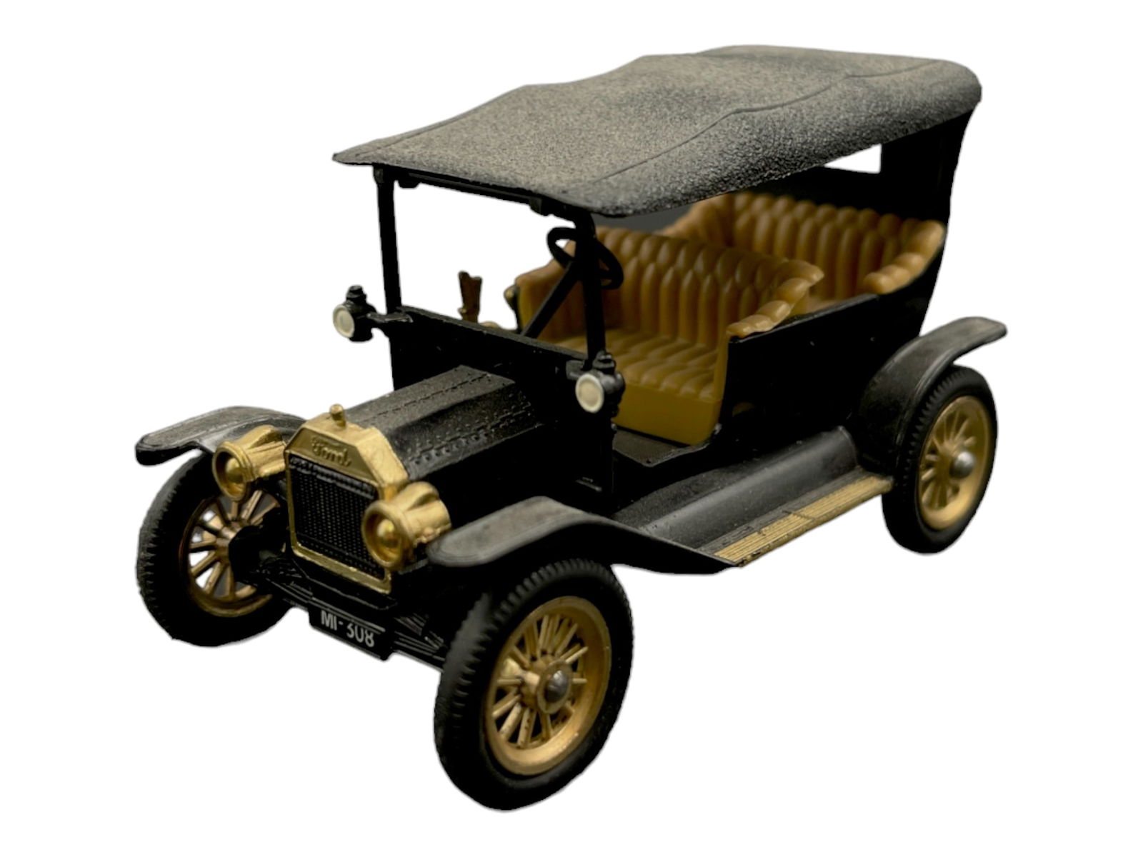 Vintage Model Car 1:43 Black Ford Model T 1911 Matchbox: Vintage Model Car 1:43 Black Ford Model T 1911 Matchbox
