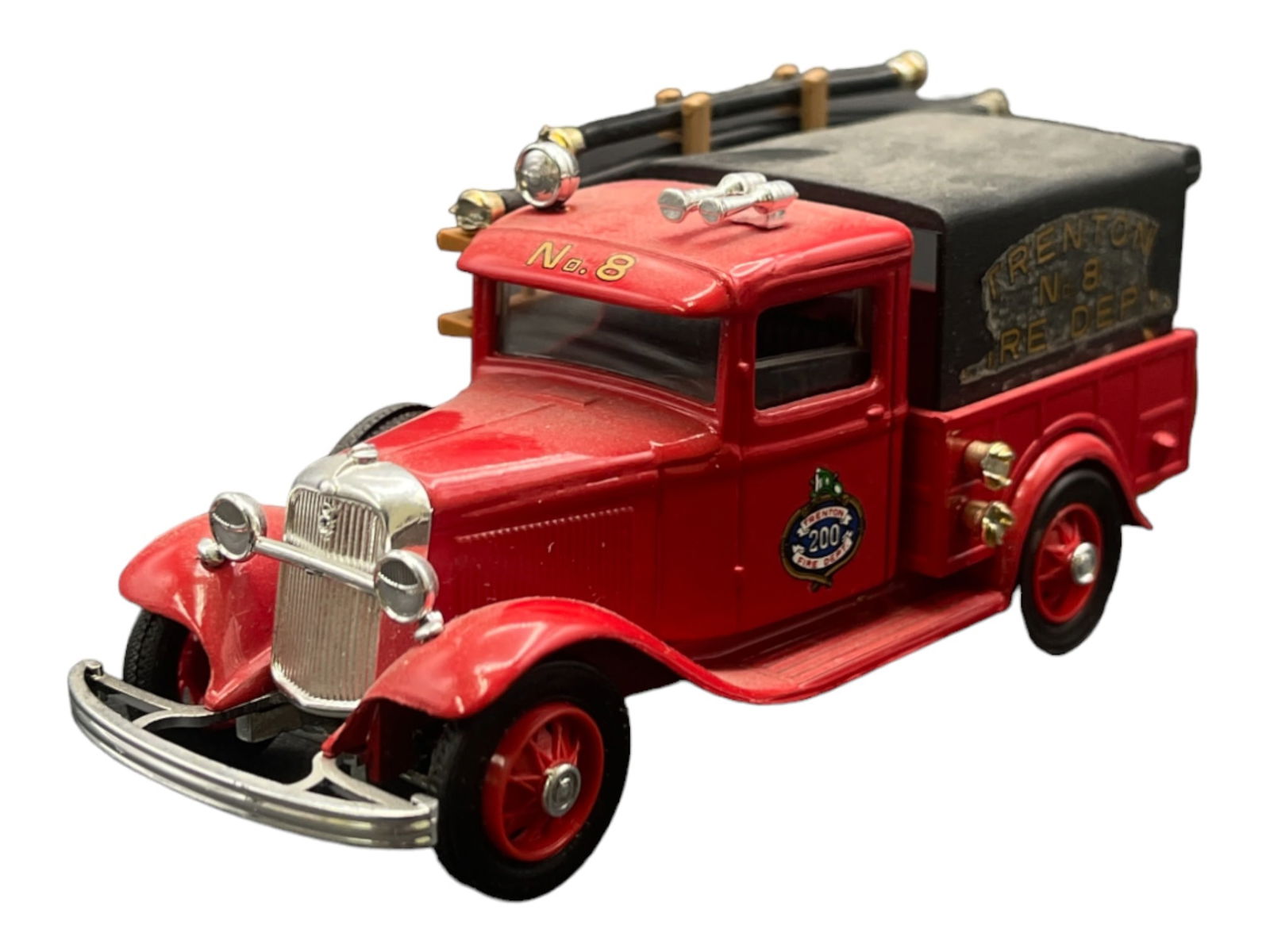 Vintage Model Car 1:43 Red Ford Fire Truck 1932 Blicar (1 of 5)