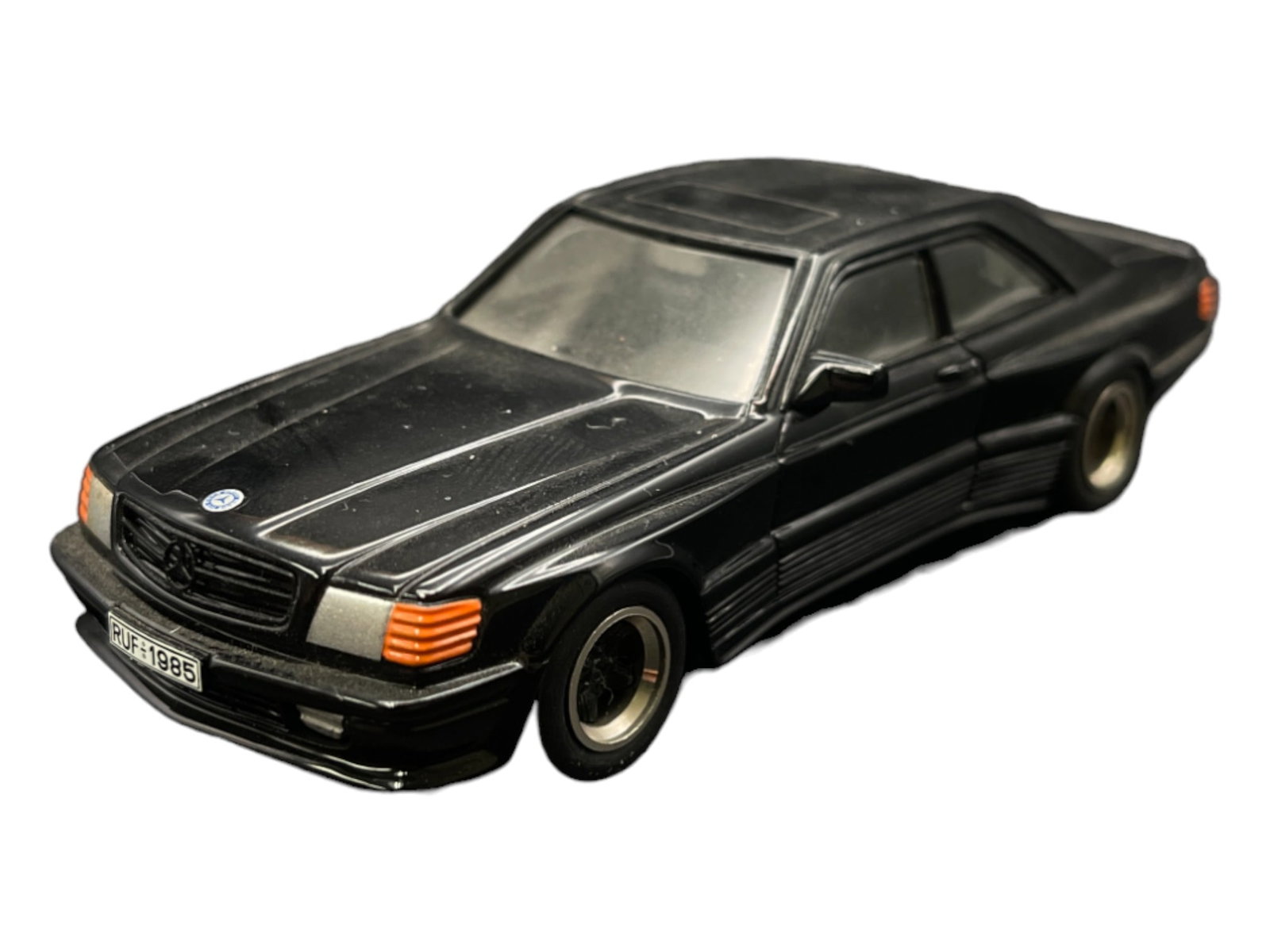 Vintage Model Car 1:43 Black Mercedes AMG 500 SEC by Andre M. Ruf: Vintage Model Car 1:43 Black Mercedes AMG 500 SEC by Andre M. Ruf