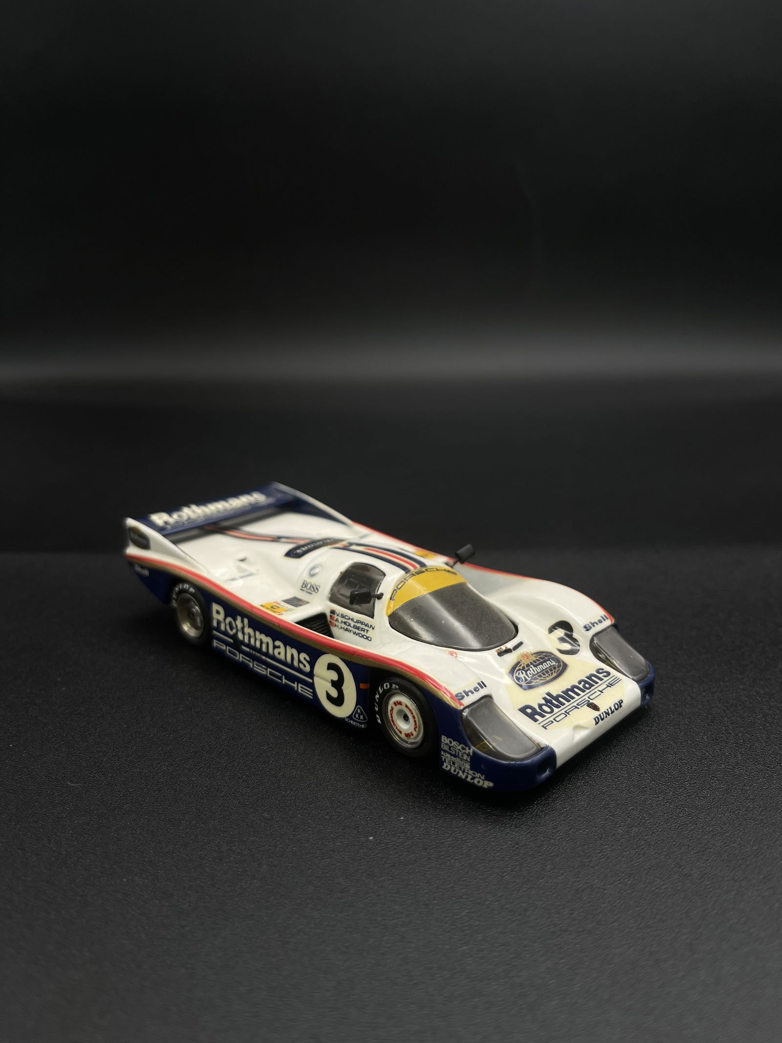 Vintage Model Car 1:43 White #3 Rothmans Porsche 956 Danhausen 5100 Aachen Germany - Western Models (1 of 5)