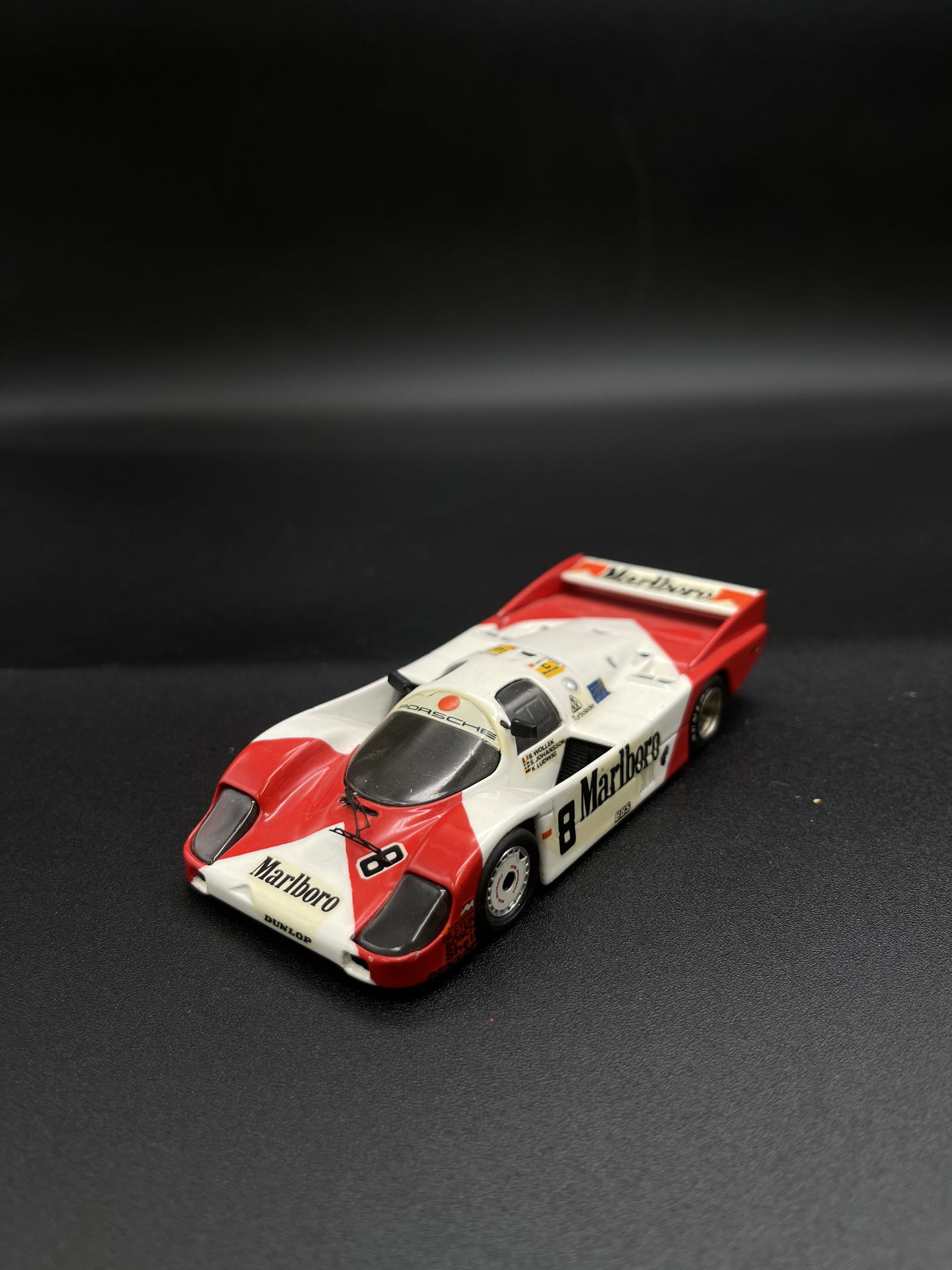 Vintage Model Car 1:43 White/Red Marlboro #8 Porsche 956 Danhausen 5100 Aachen Germany - Minichamps (1 of 5)