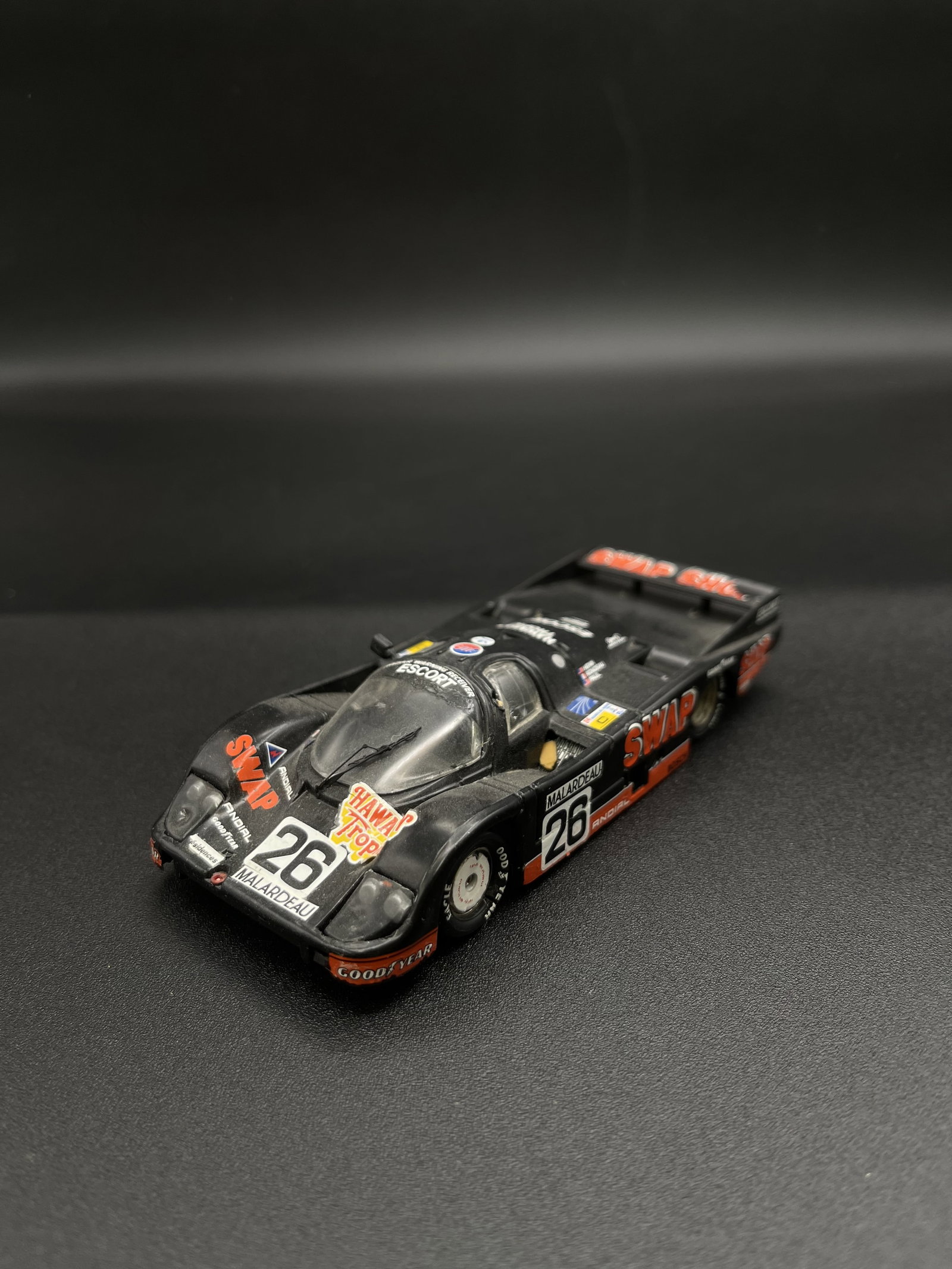 Vintage Model Car 1:43 Black Swap Shop #26 Porsche 956 Vitese - Portugal: Vintage Model Car 1:43 Black Swap Shop #26 Porsche 956 Vitese - Portugal