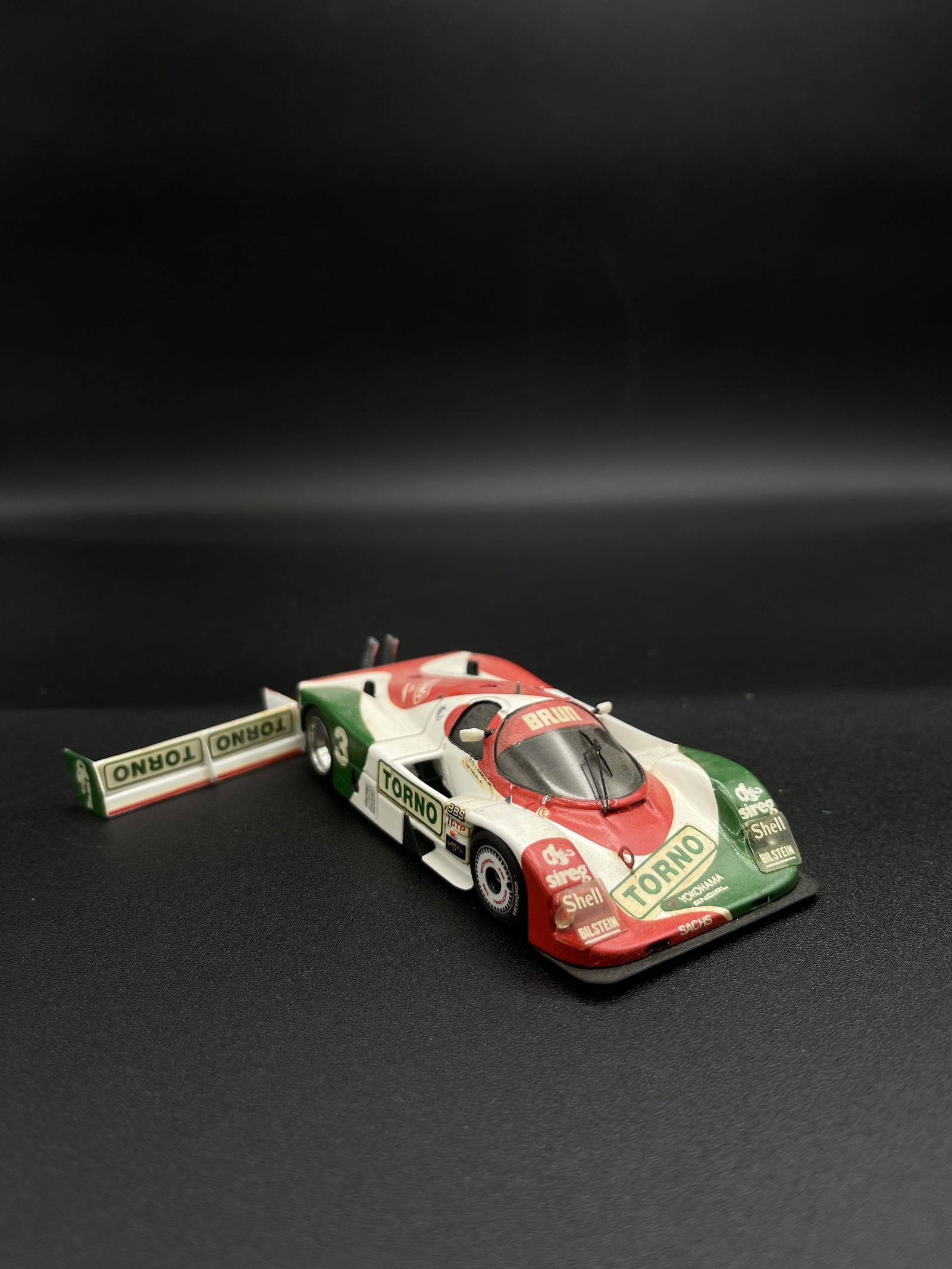 Vintage Model Car 1:43 Torno #3 Porsche 962 Rolf Muller Rebenweg 427 CH-5606 Dintikon Romue Models (1 of 5)