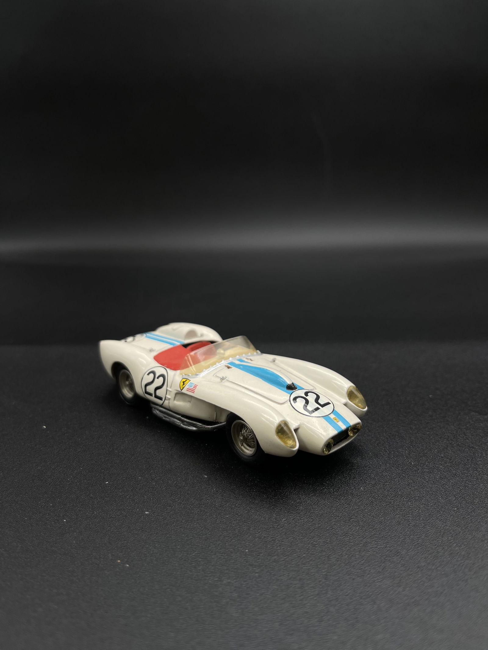 Vintage Model Car 1:43 White #22 Ferrari Testa Rossa Starter - France (1 of 5)