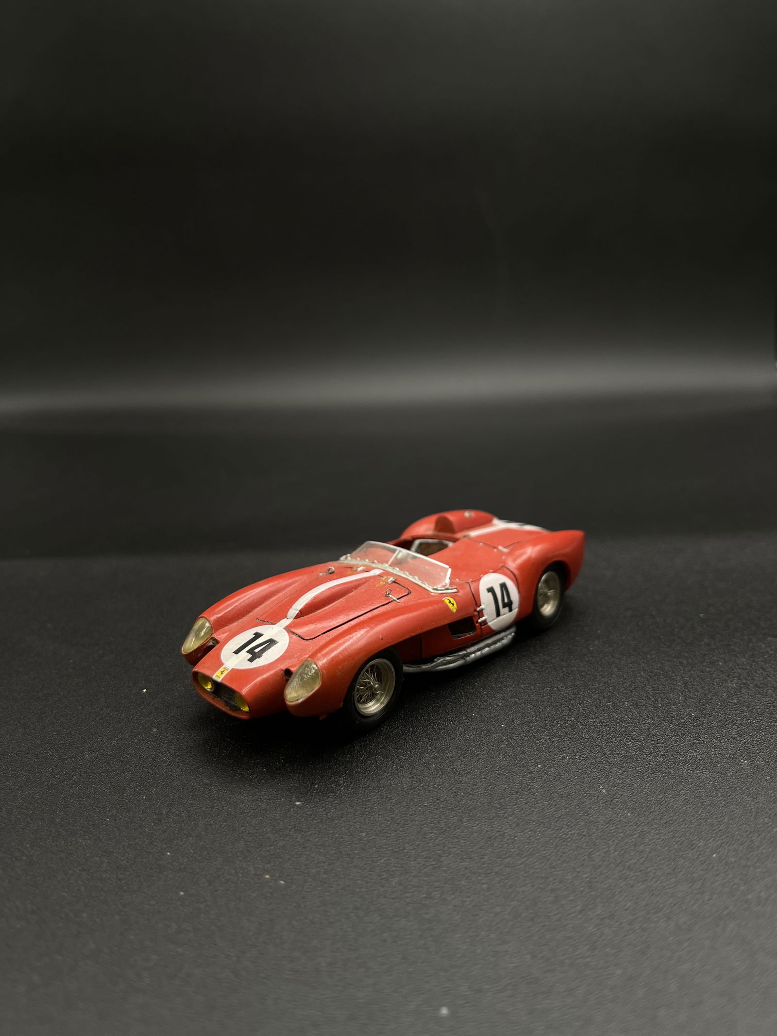 Vintage Model Car 1:43 Red #14 Ferrari Testa Rossa Starter Signed March 85" - France (1 of 5)