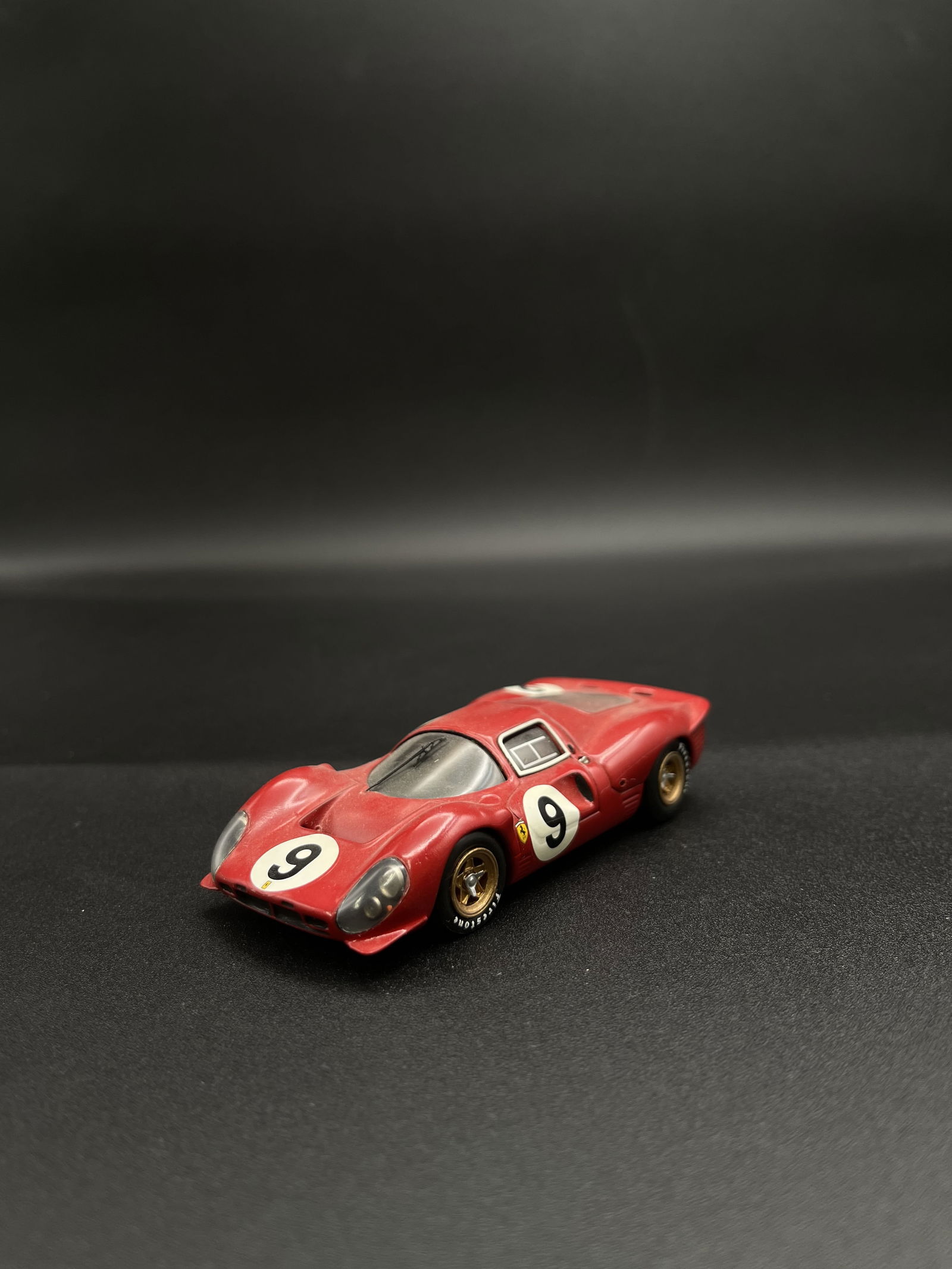 Vintage Model Car 1:43 Red #9 Ferrari 330 P4 Annecy Minitures By Andre M. Ruf - France (1 of 5)