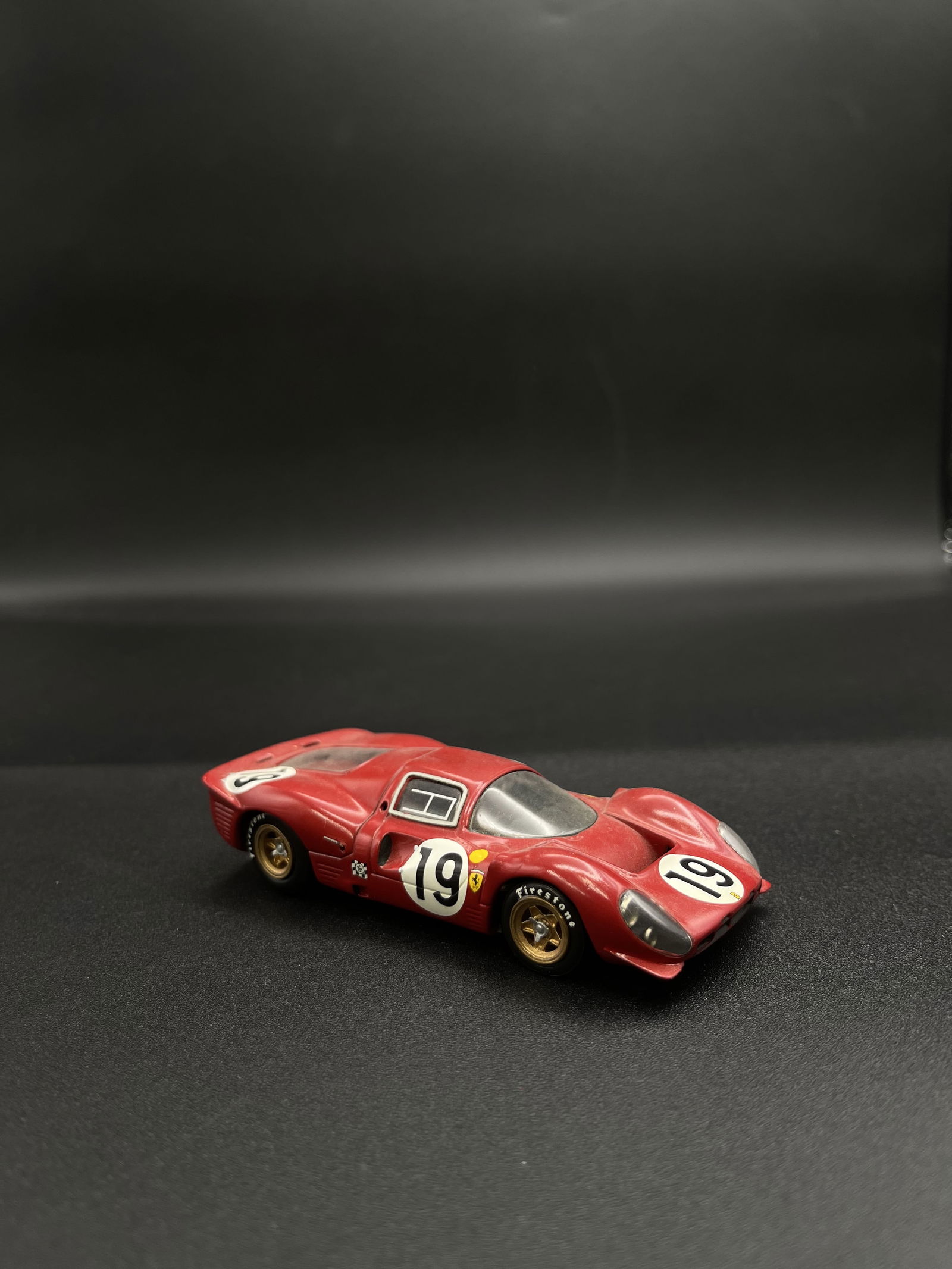 Vintage Model Car 1:43 Red #19 Ferrari 330 P4 Annecy Minitures By Andre M. Ruf - France (1 of 5)