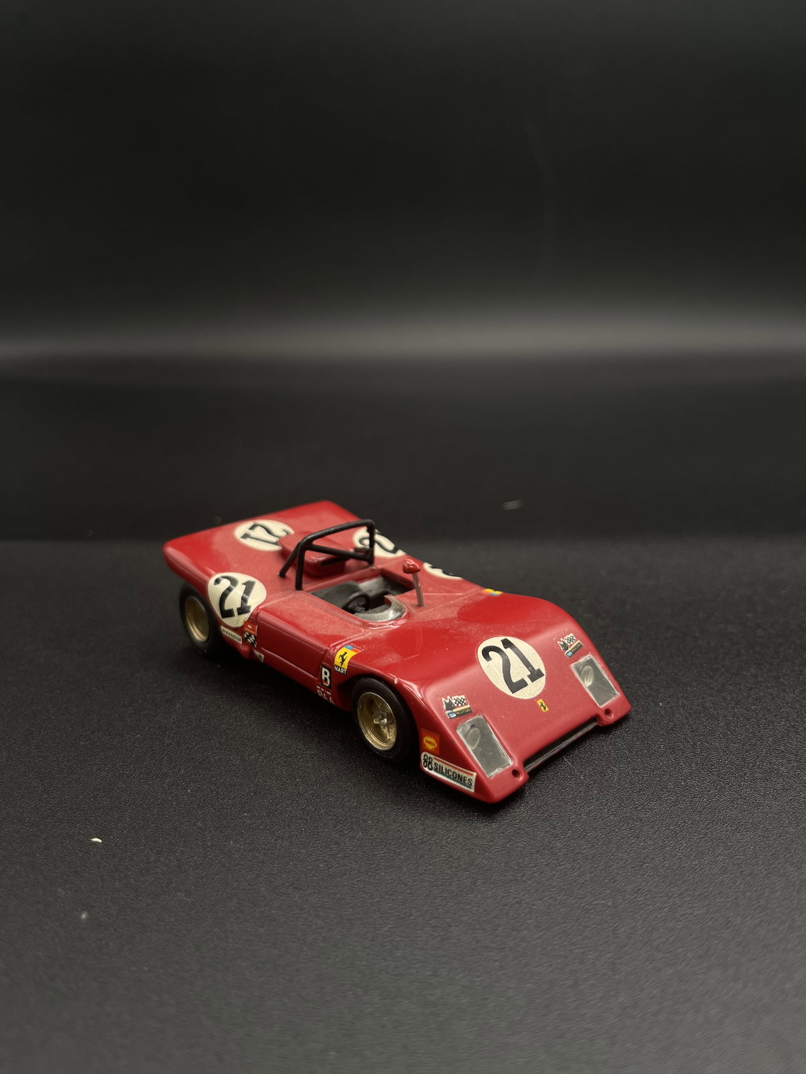 Vintage Model Car 1:43 Red #21 Ferrari 312 Nart Daytona/Sebring 191 Mini Racing: Vintage Model Car 1:43 Red #21 Ferrari 312 Nart Daytona/Sebring 191 Mini Racing
