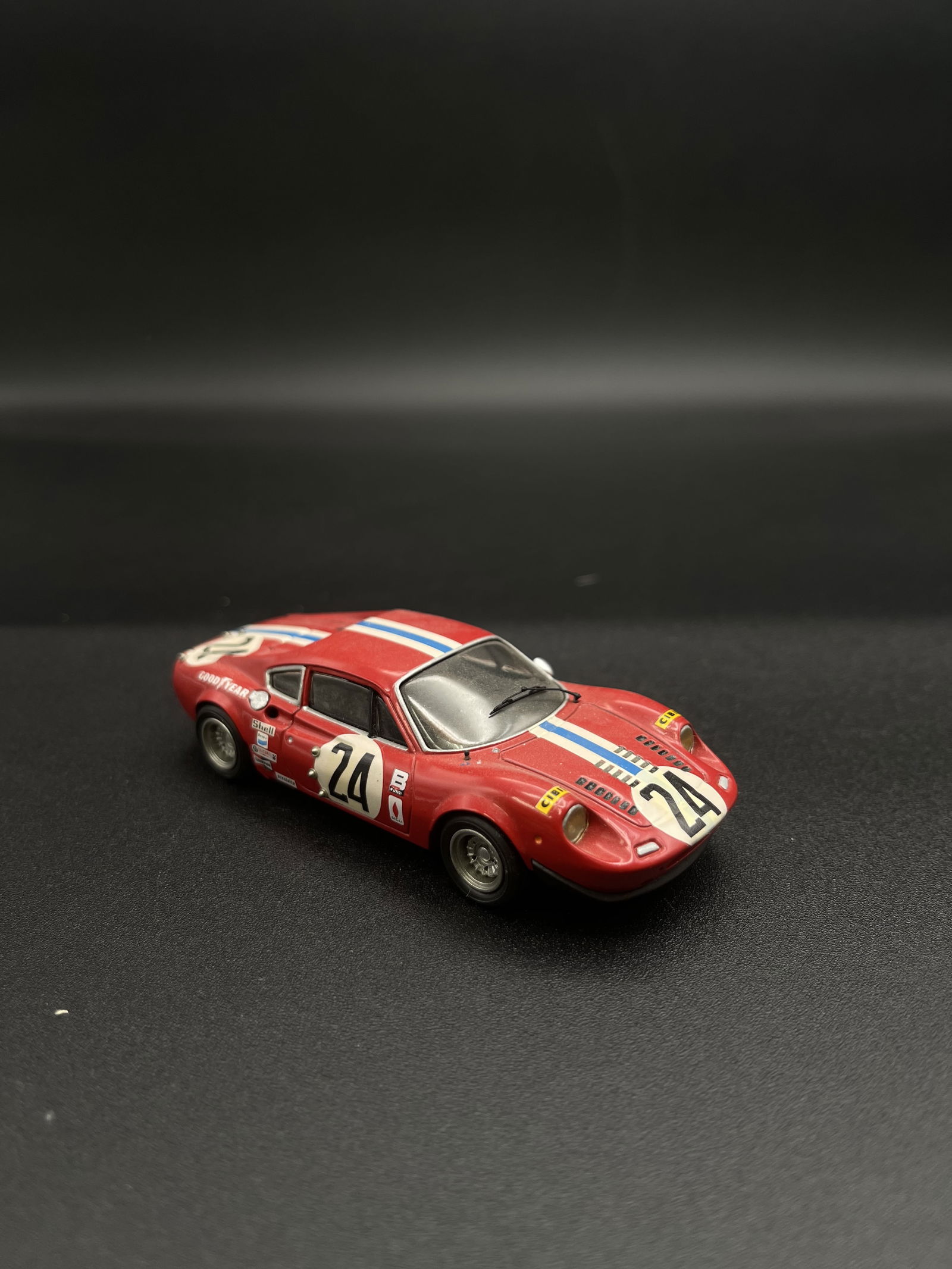 Vintage Model Car 1:43 Red #24 Ferrari Dino 246GT Nestor - France Signed (1 of 5)