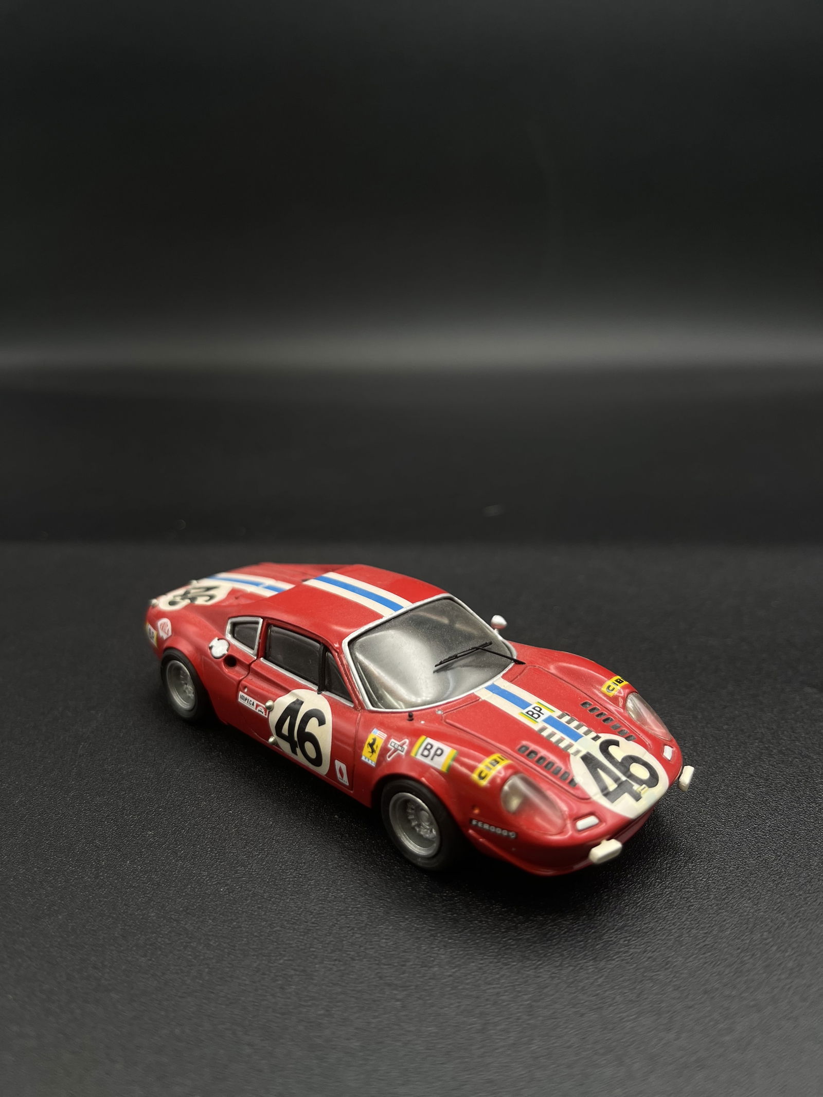 Vintage Model Car 1:43 Red #46 Ferrari Dino 246GT Nestor - France Signed (1 of 5)