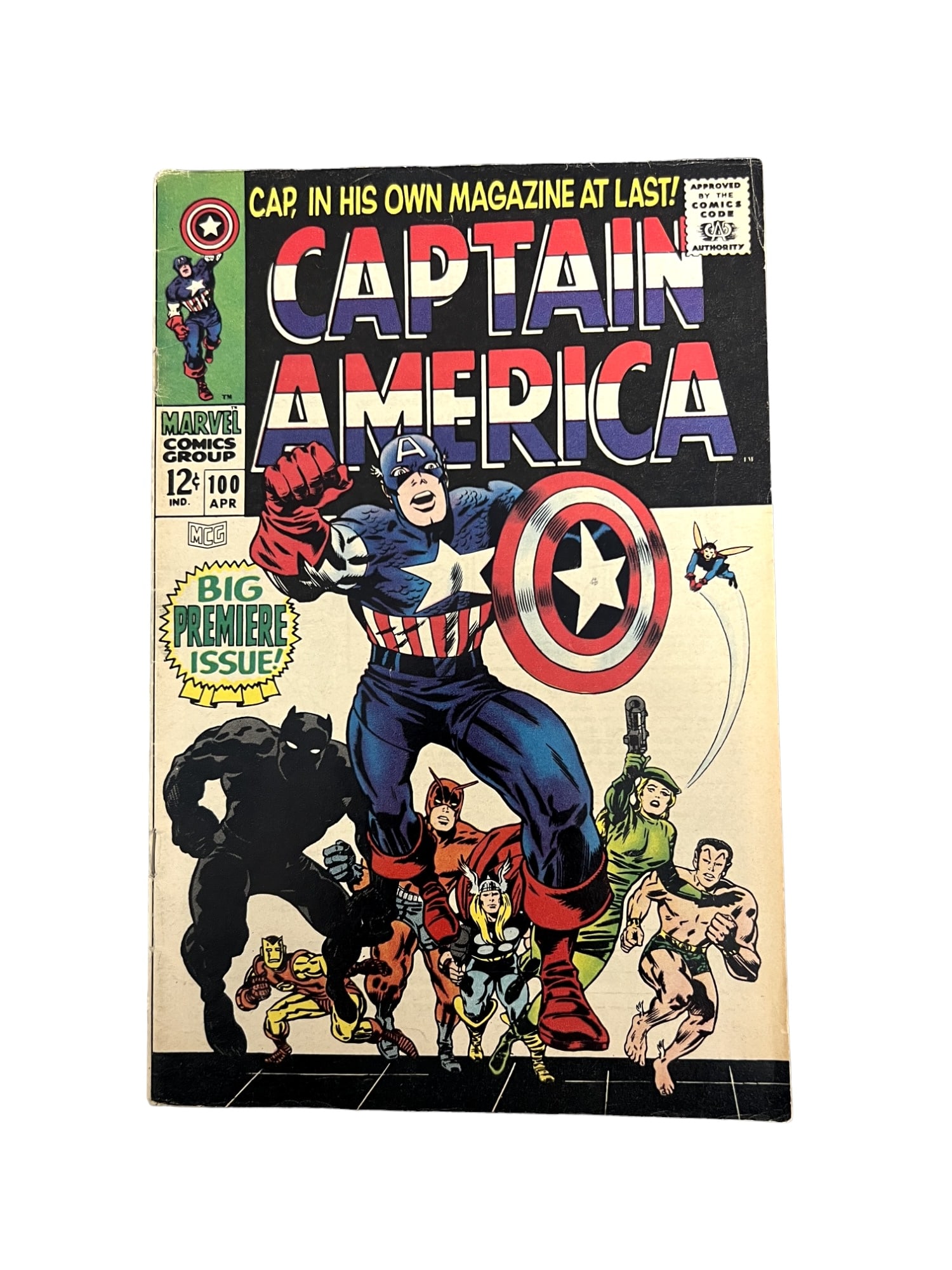 Captain America #100 - Marvel 1st issue. Black Panther Appearance 1968 Comic Book (1 of 6)