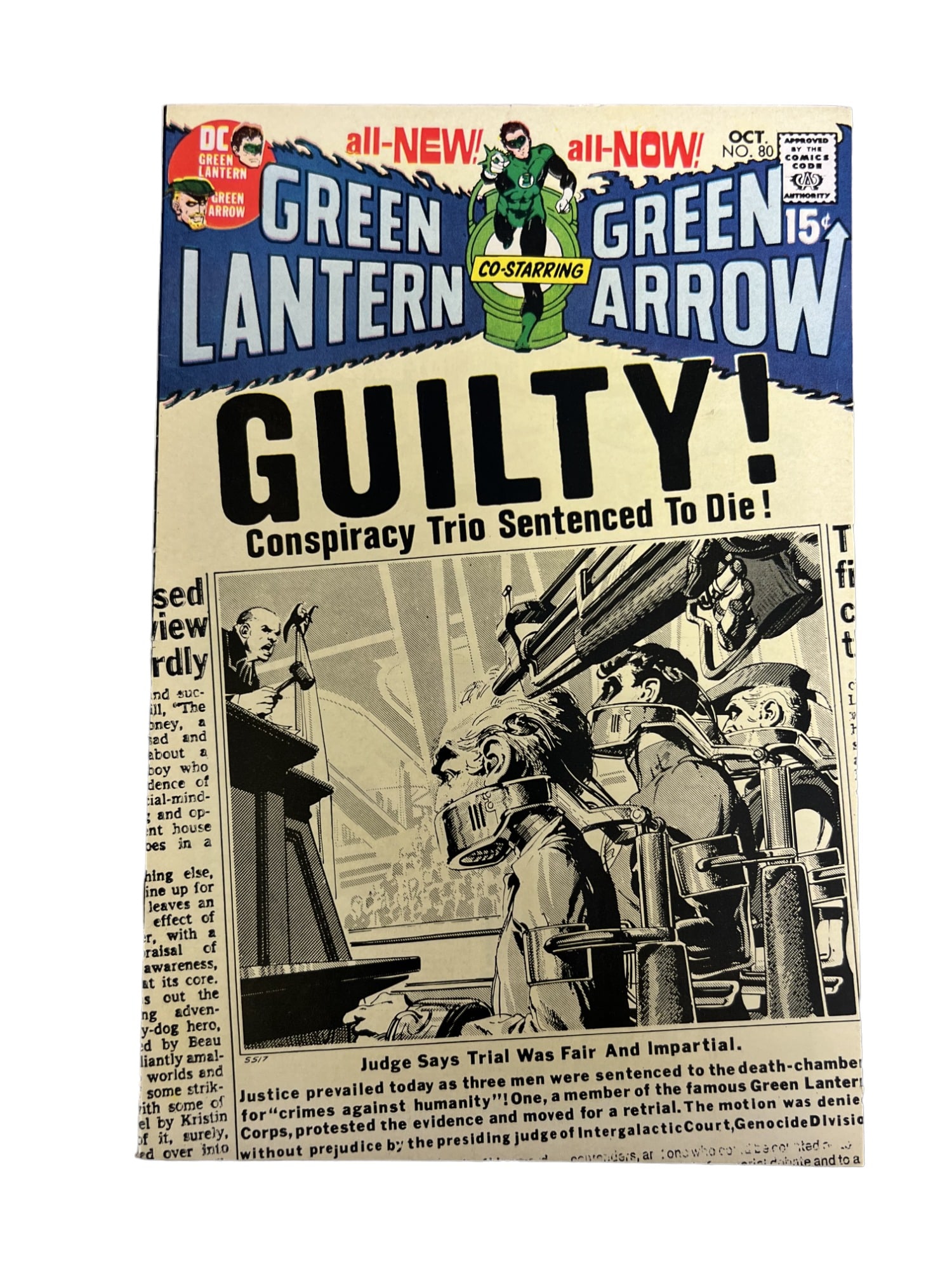 GREEN LANTERN #80 NEAL ADAMS Iconic Cover Denny O'neil Story DC 1970: GREEN LANTERN #80 NEAL ADAMS Iconic Cover Denny O'neil Story DC 1970