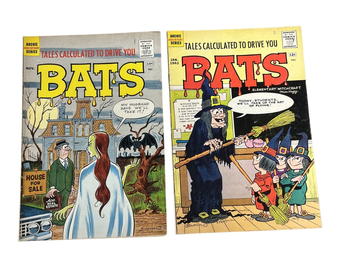 Tales calculated to drive you BATS #1 2 Archie vintage comic book collection lot (1 of 4)