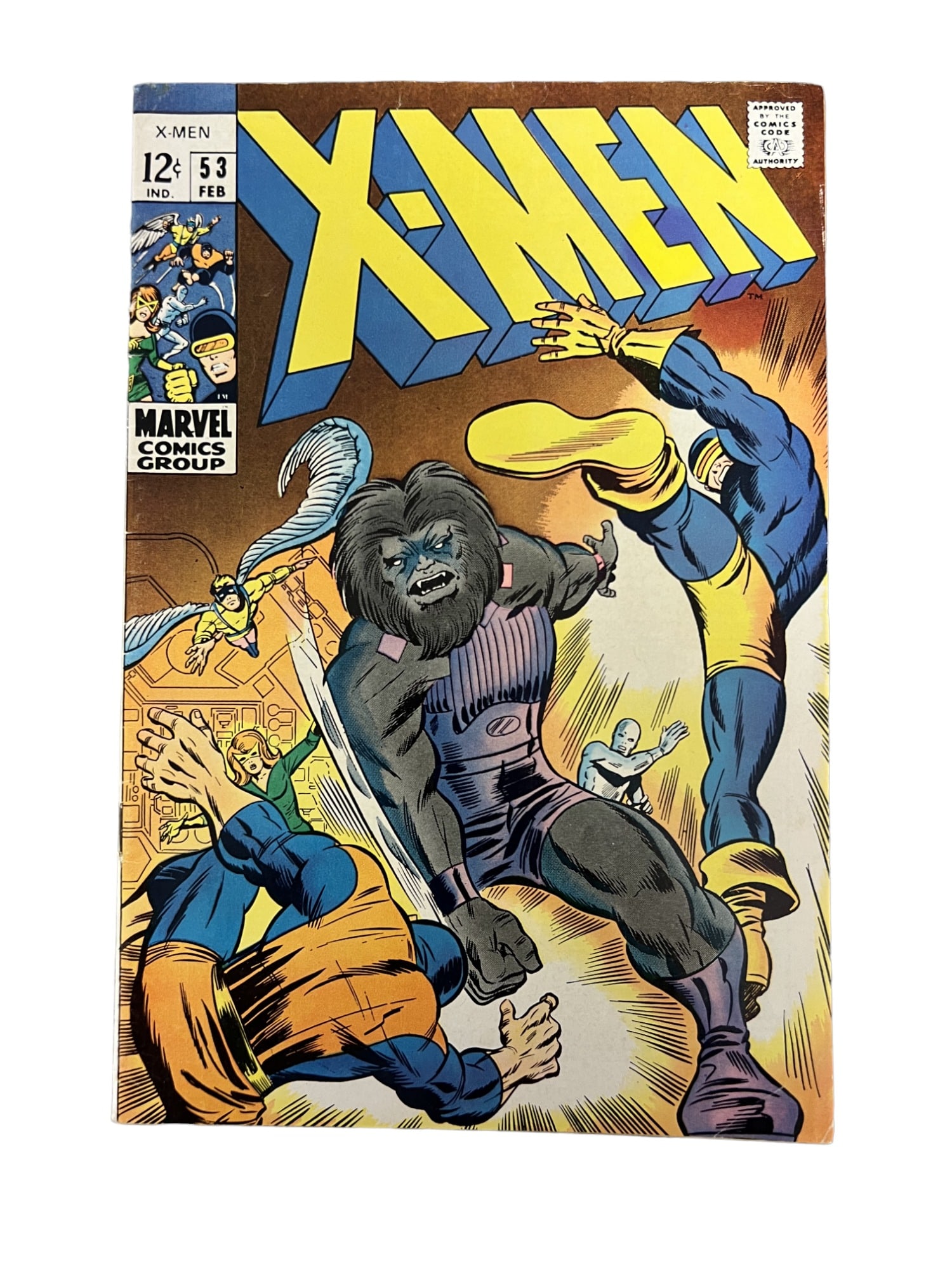X-MEN #53 1969 MARVEL -1ST BARRY SMITH RAGE OF BLASTAAR- LEE/SMITH comic book (1 of 3)