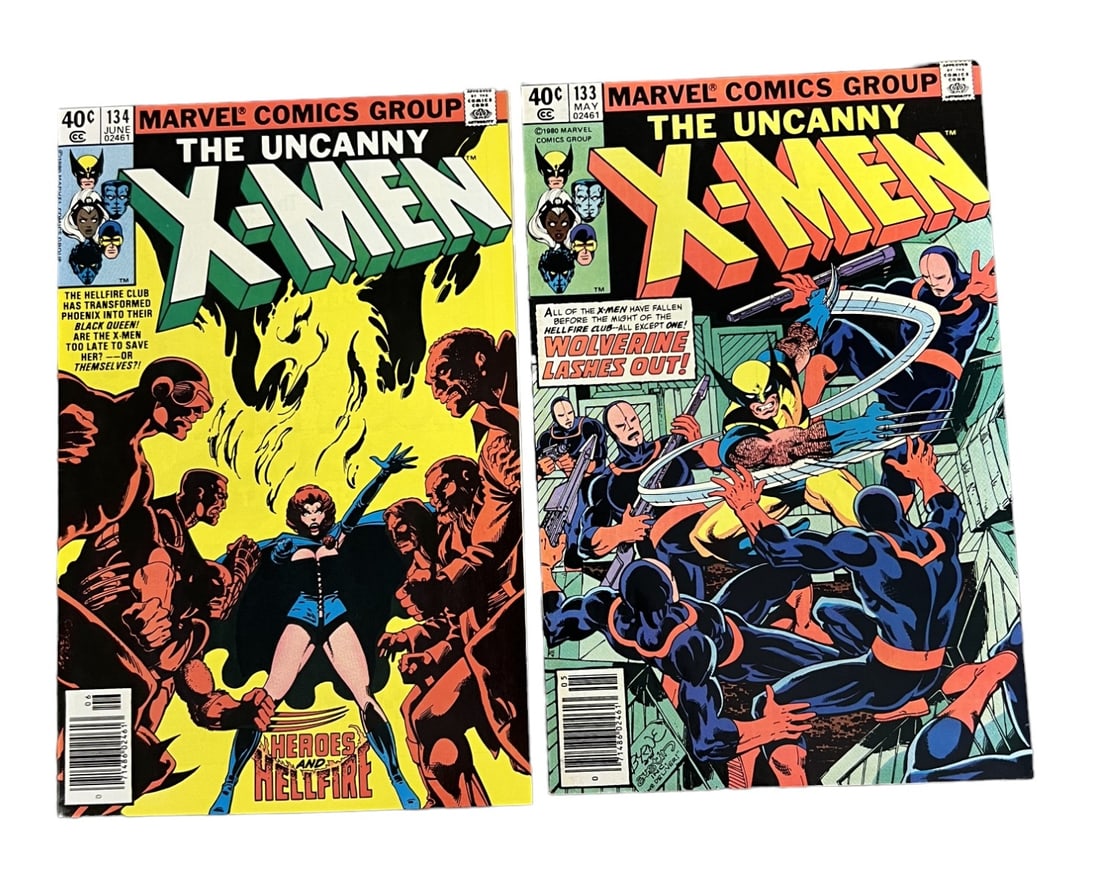 UNCANNY X-MEN # 133 & 134 MARVEL 1ST Solo WOLVERINE_1ST APPEARANCE DARK PHOENIX Comic Lot (1 of 6)