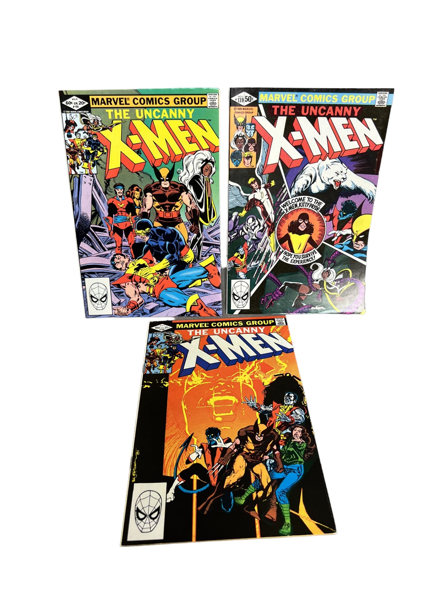 X-MEN MARVEL Vintage Comic Book Collection Lot Rare Wolverine Storm Magneto Nightcrawler (1 of 8)