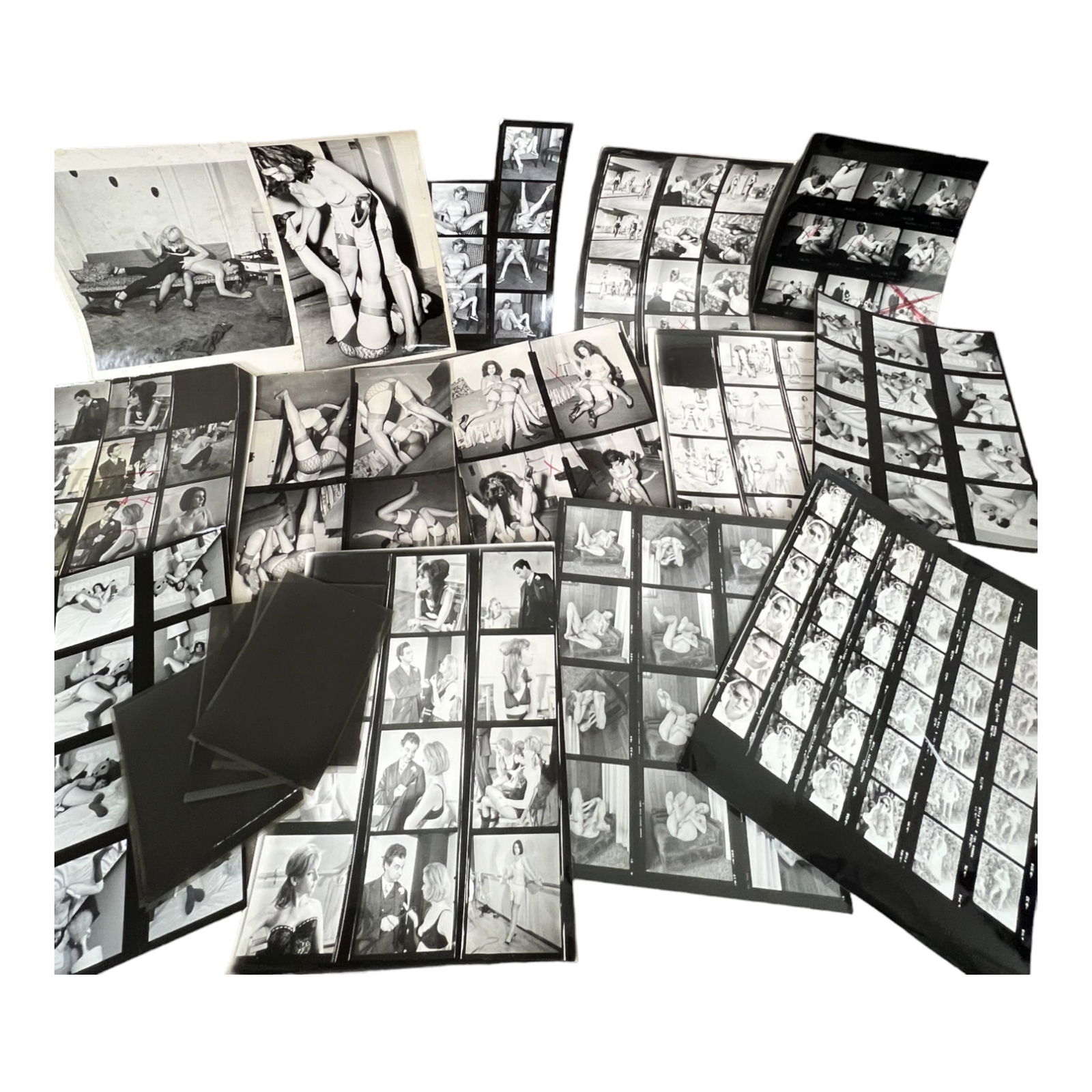 Vintage Pin-Up Nude Female Model Erotic Risque Photograph Photo & Negative Collection Lot: Vintage Pin-Up Nude Female Model Erotic Risque Photograph Photo & Negative Collection Lot 8 x 10 images of negatives could be different from the photos