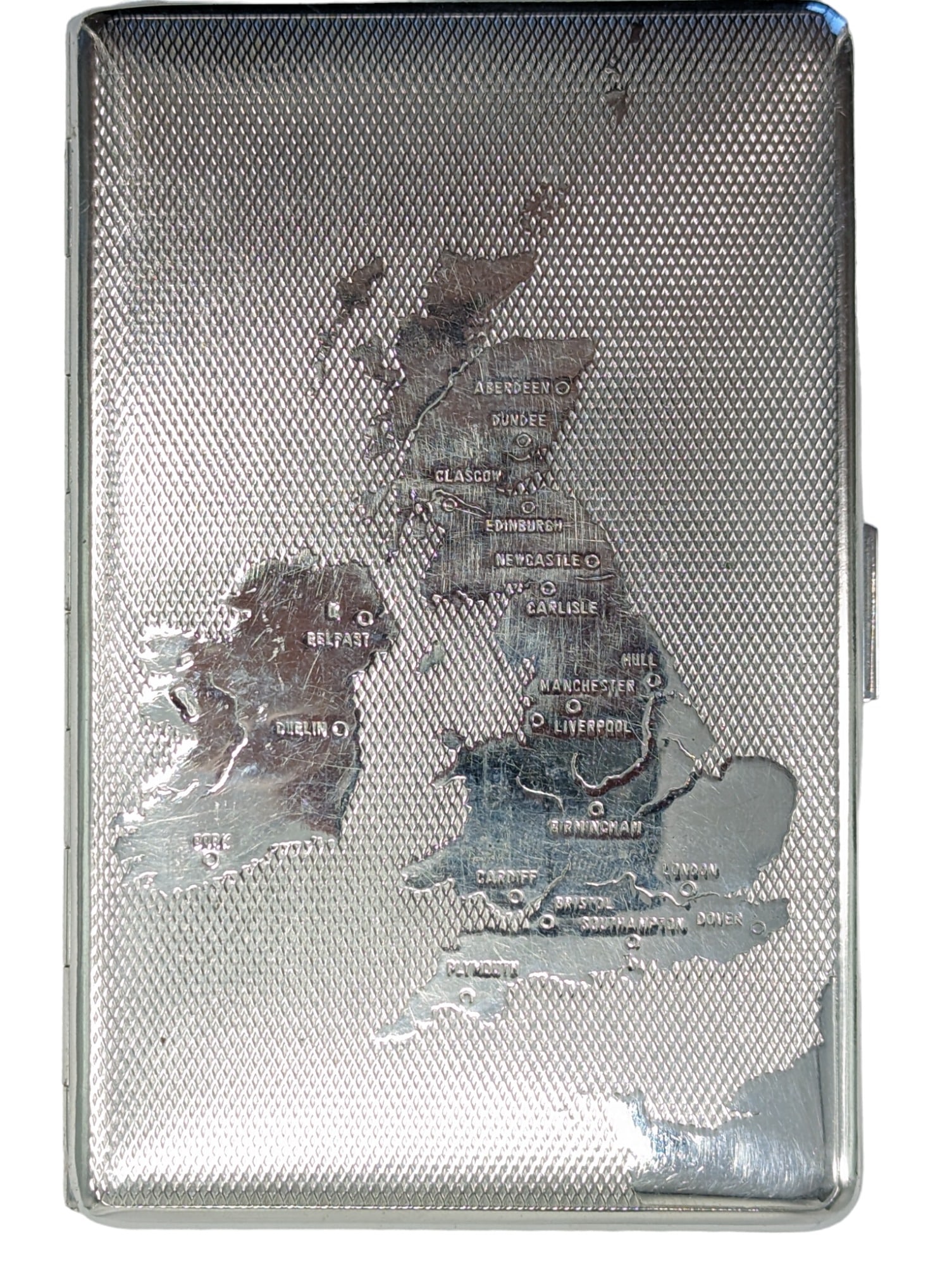 Vintage Har Bro Map Of England Cigarette Case