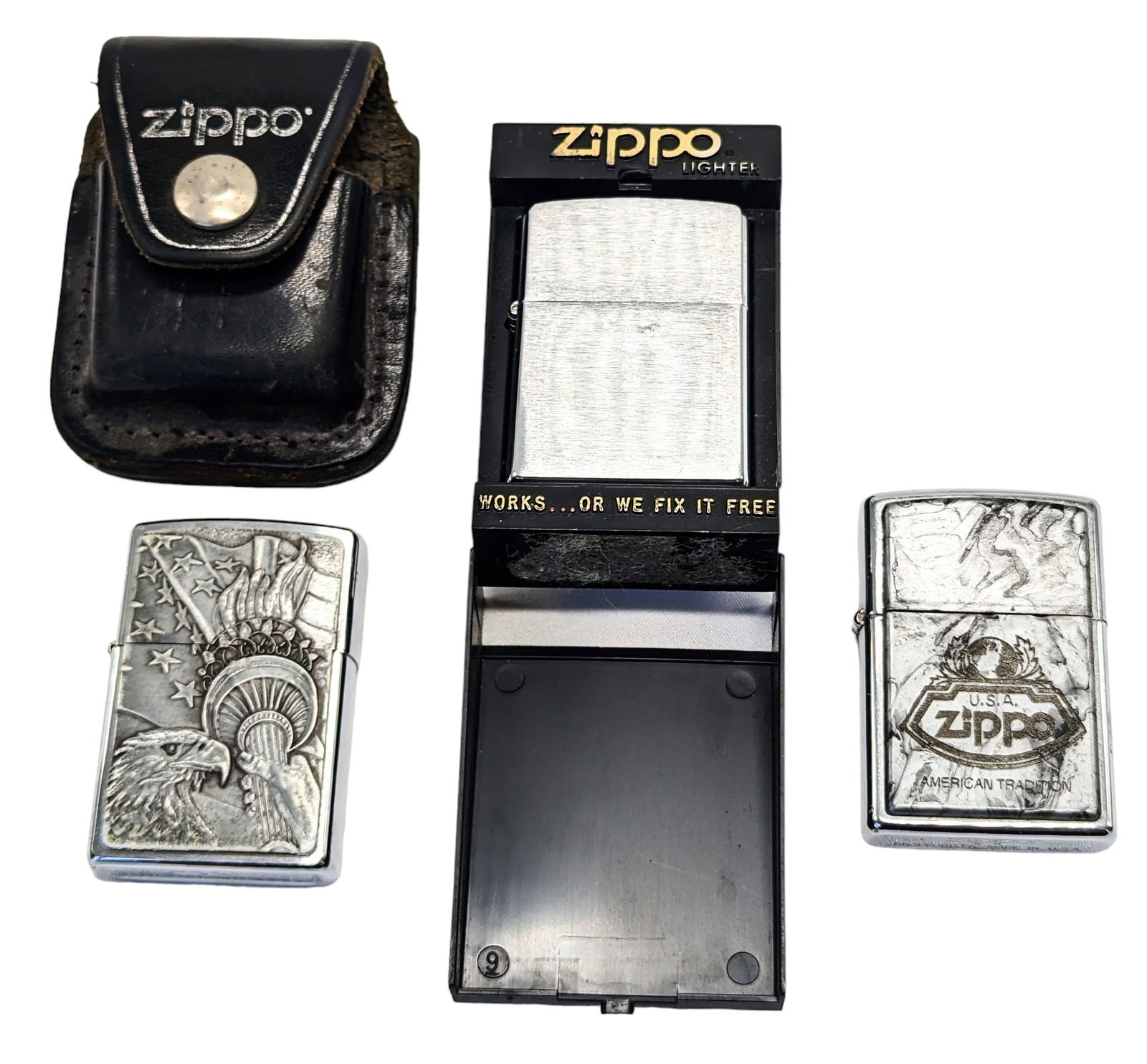 Three vintage Zippo lighters (1 of 3)