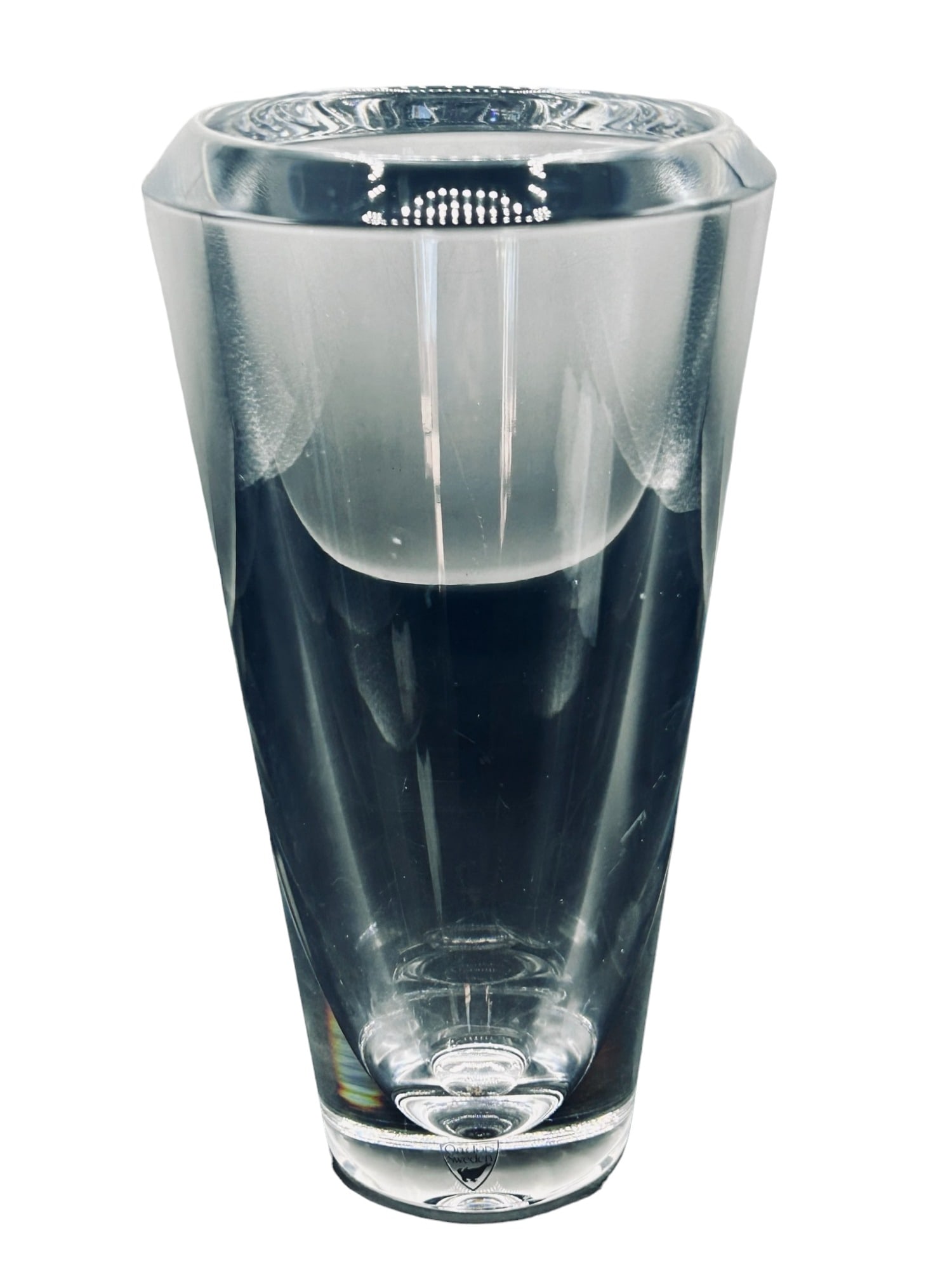 Orrefors signed crystal vase (1 of 4)