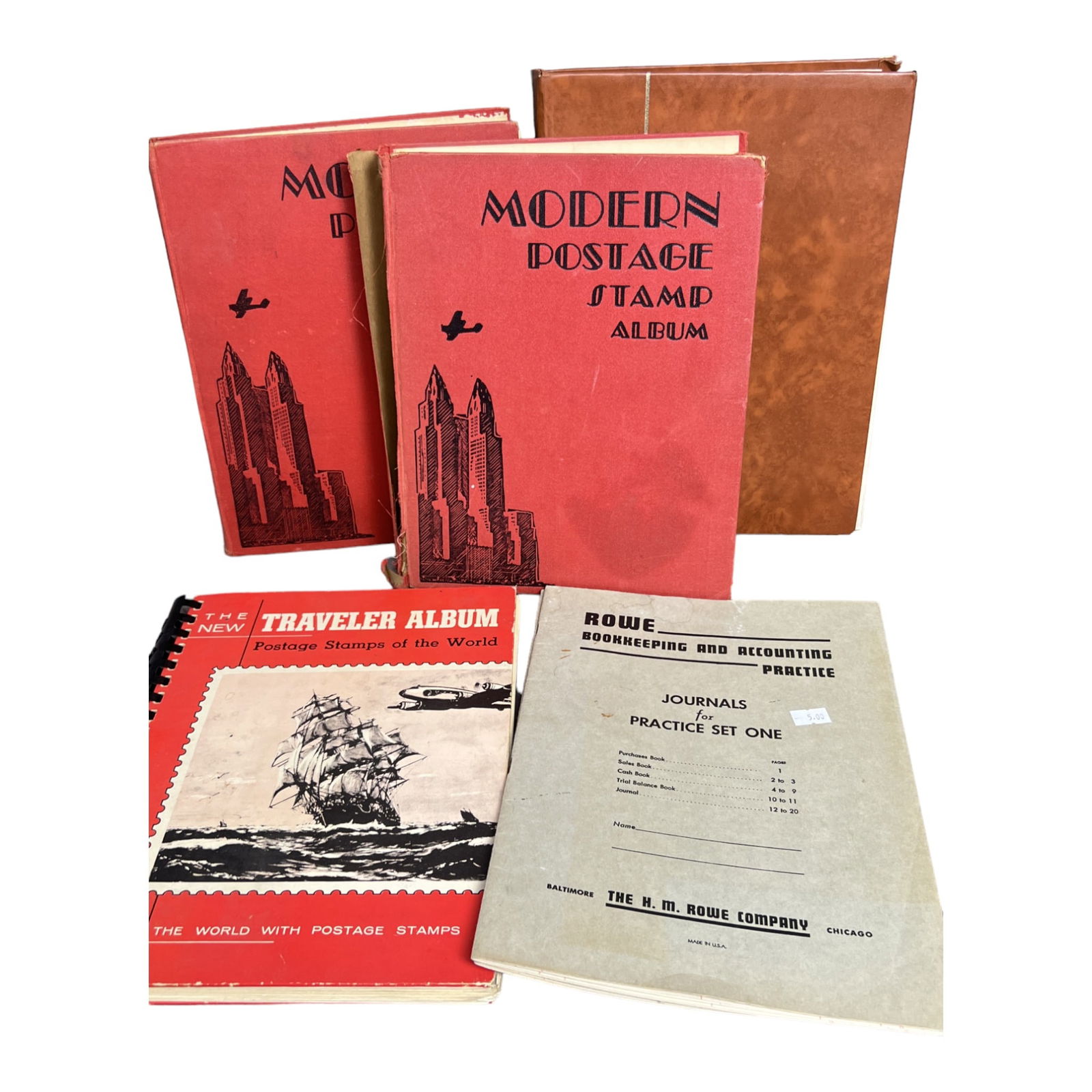 Vintage postage stamp collection lot 4 albums (1 of 9)