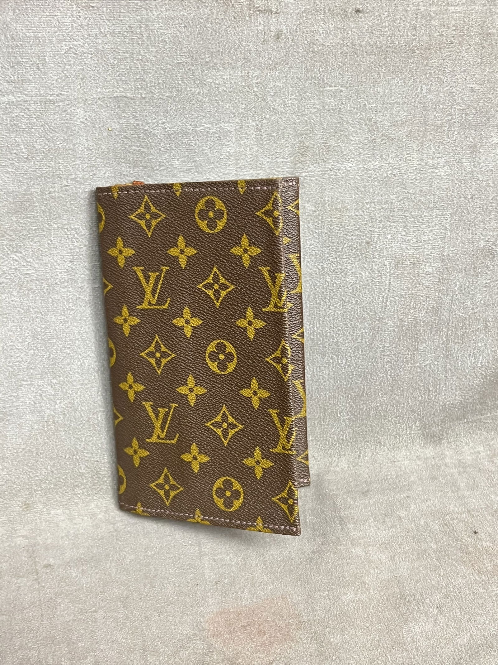 Louis Vuitton vintage custom-made book cover folder John Frankenheimer estate 9" x 8" open (1 of 3)