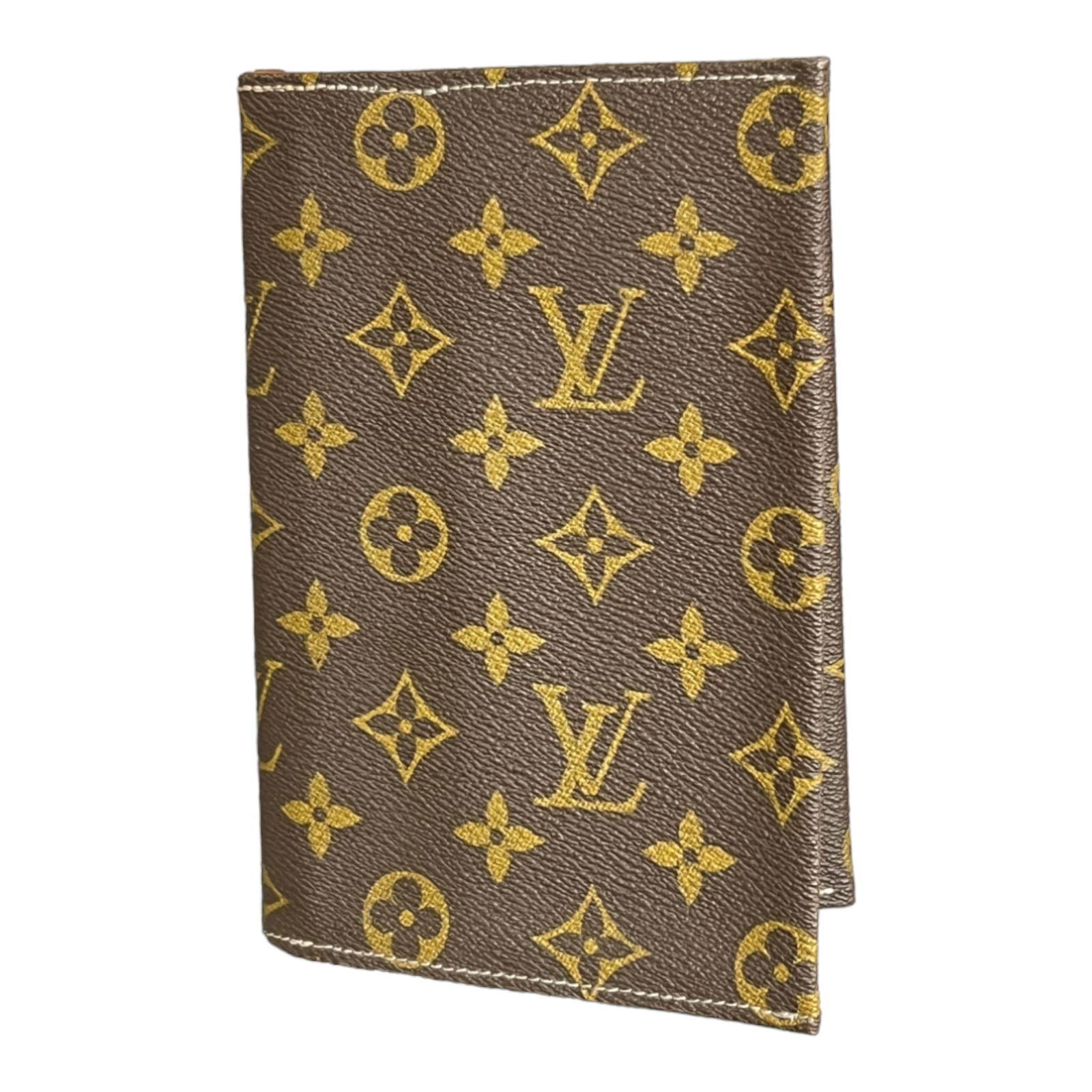 Louis Vuitton vintage custom-made book cover folder John Frankenheimer estate 9" x 8" open (1 of 3)