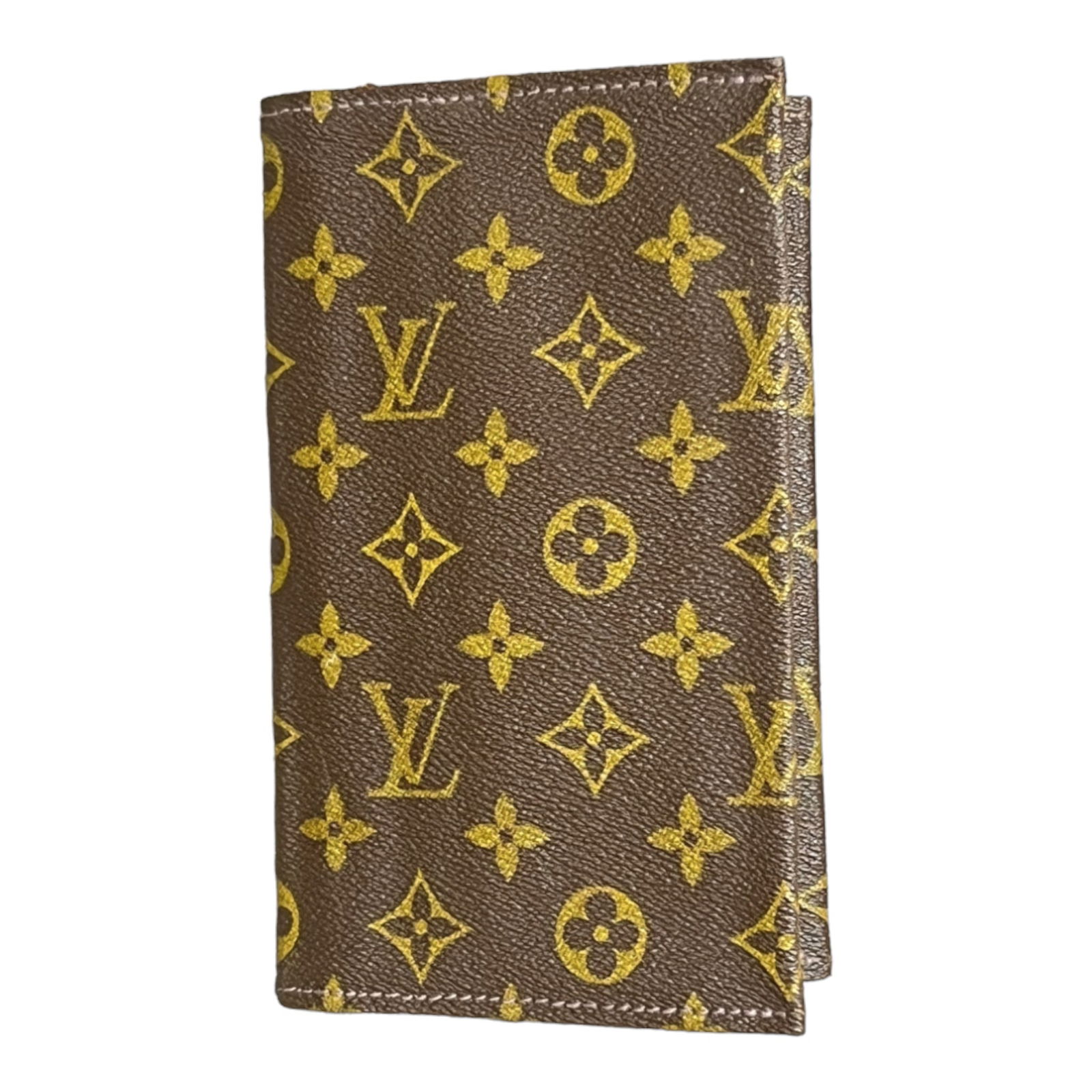 Louis Vuitton vintage custom-made book cover folder John Frankenheimer estate 9" x 8" open (1 of 2)
