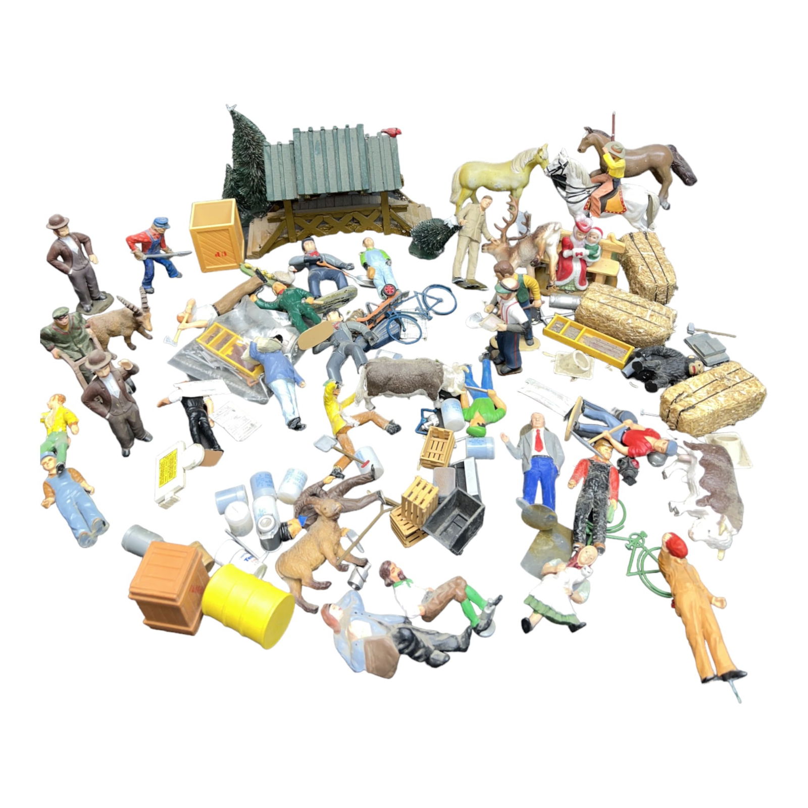 Train Station Toy Accessories and Figures Rare Vintage Collection Lot (1 of 9)