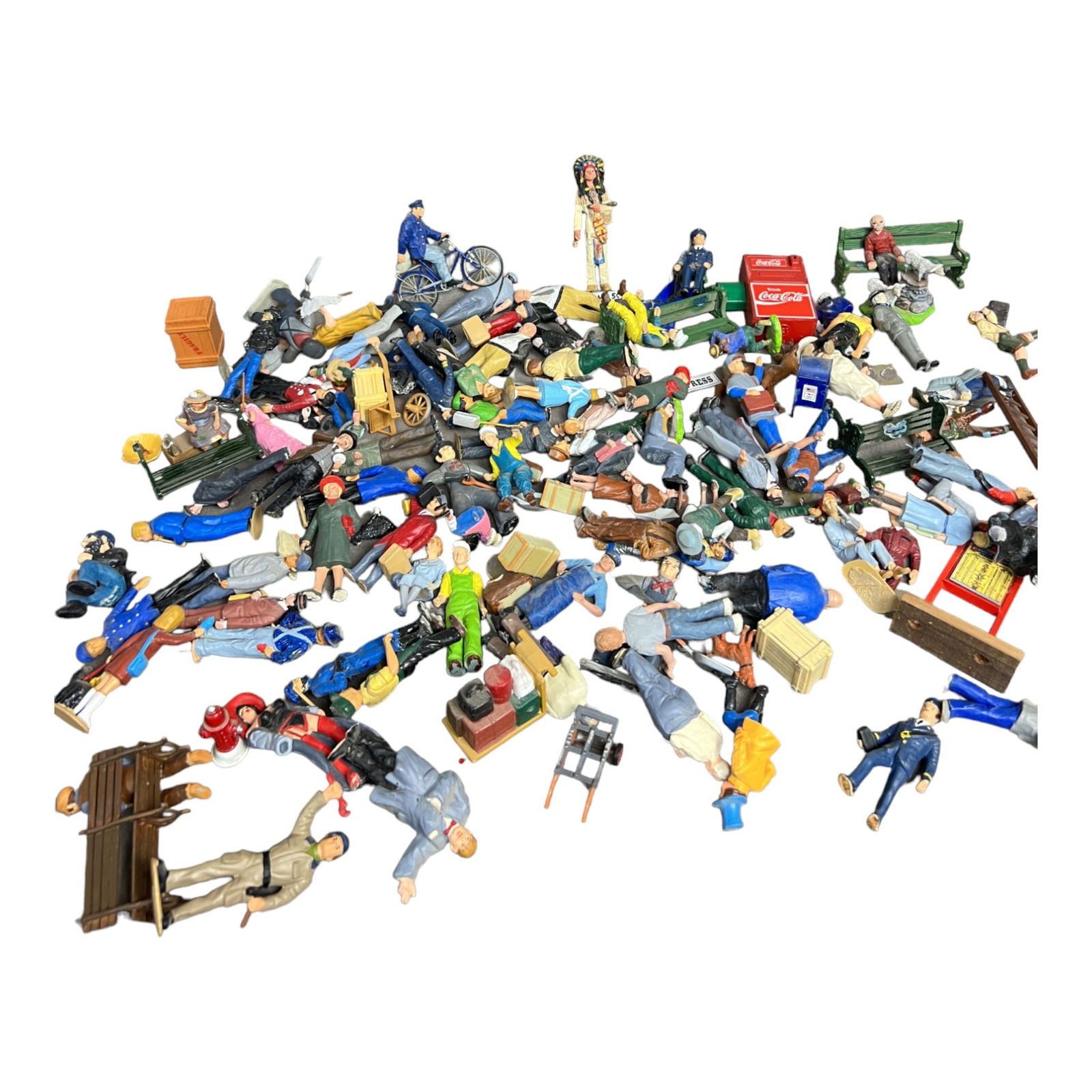 Train Station Toy Accessories and Figures Rare Vintage Collection Lot (1 of 12)