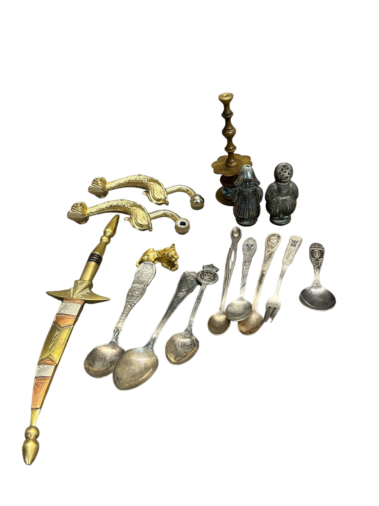 Vintage souvenir spoon dagger knickknacks collection lot: Vintage souvenir spoon dagger knickknacks collection lot