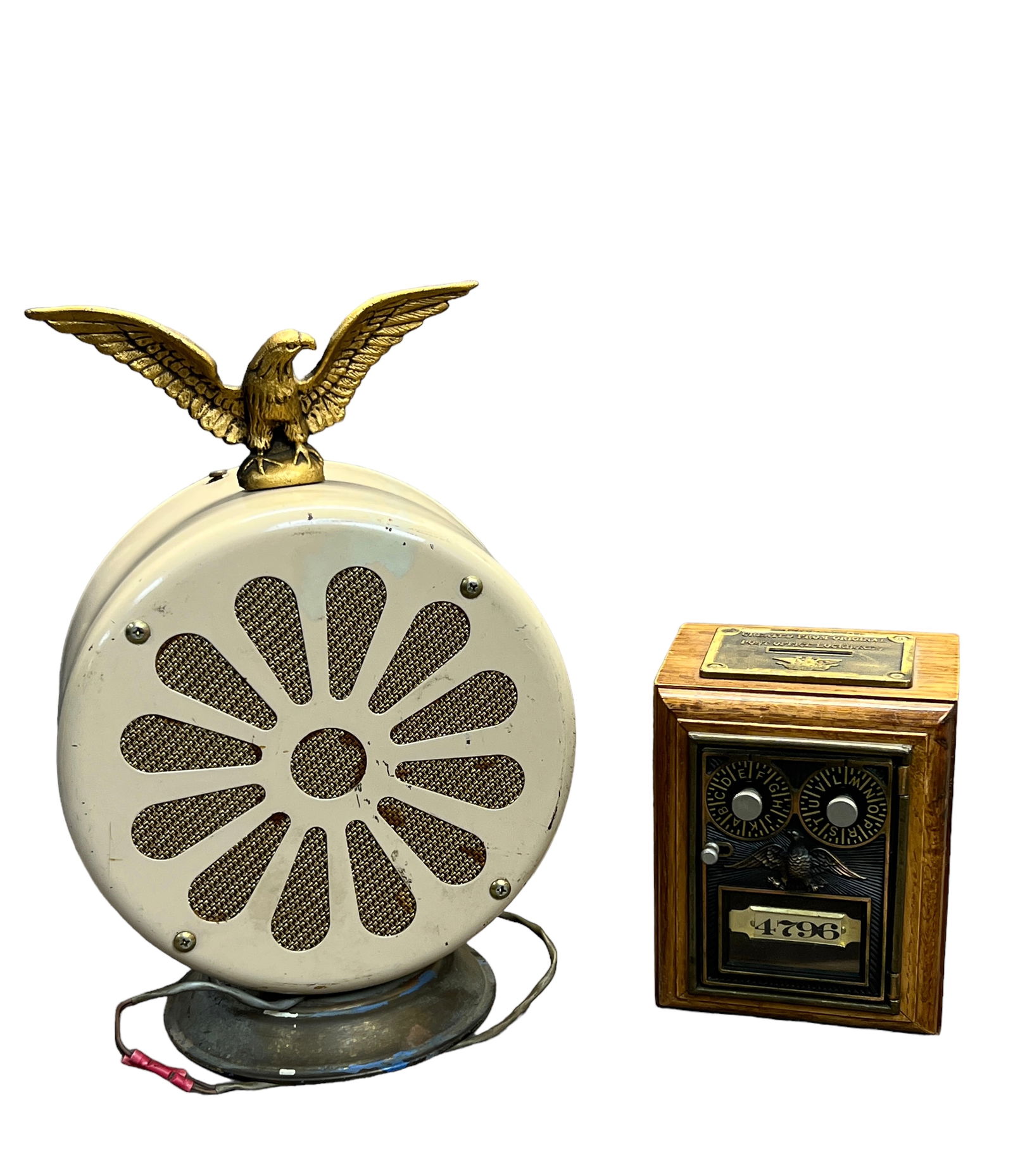 Vintage 1950s sound speaker alarm siren and vintage bank (1 of 9)
