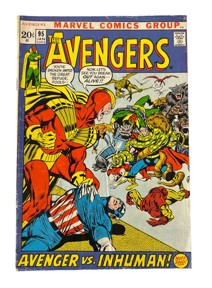 Avengers #95 Marvel Comics 1972 Origin of Black Bolt Comic Book (1 of 3)