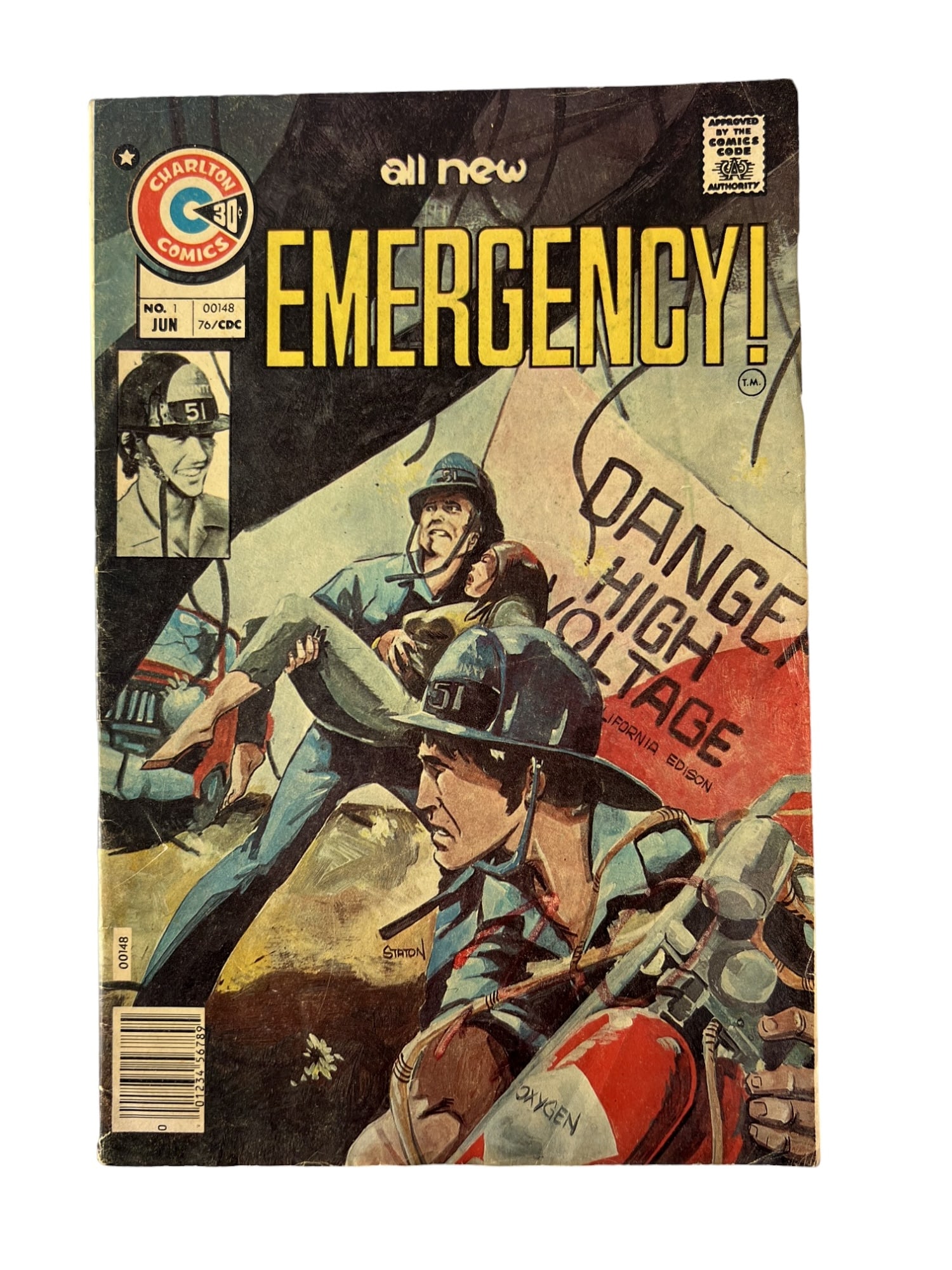 Emergency #1 Charlton Comics 1976 Comic Book (1 of 3)