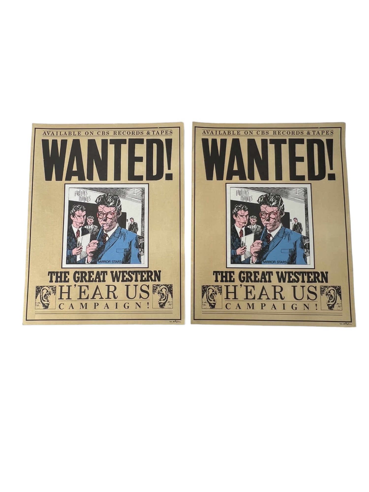 The Great Western Here us Campain "WANTED" Poster Collection Lot: The Great Western Here us Campain "WANTED" Poster Collection Lot of 2 - 14X18