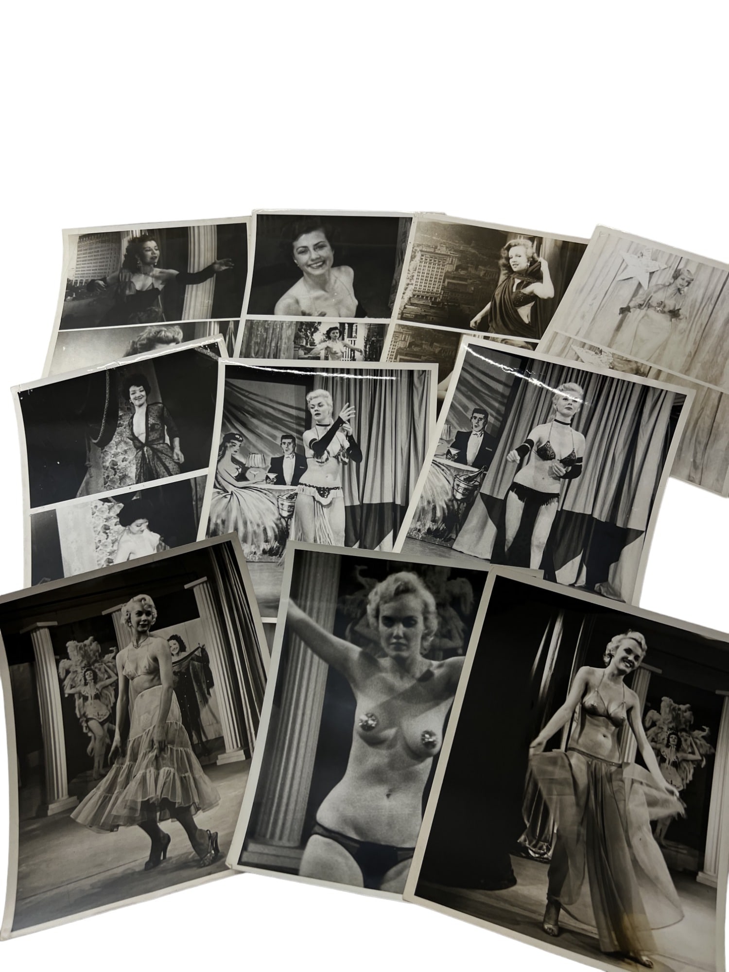 Vintage 1950'S Original Burlesque Nude Pin Up Model Risque 8x10 Black And White Photographs: Vintage 1950's Original Burlesque Nude Pin Up Model Risque 8x10 Black and White Photographs. 10 Photos.