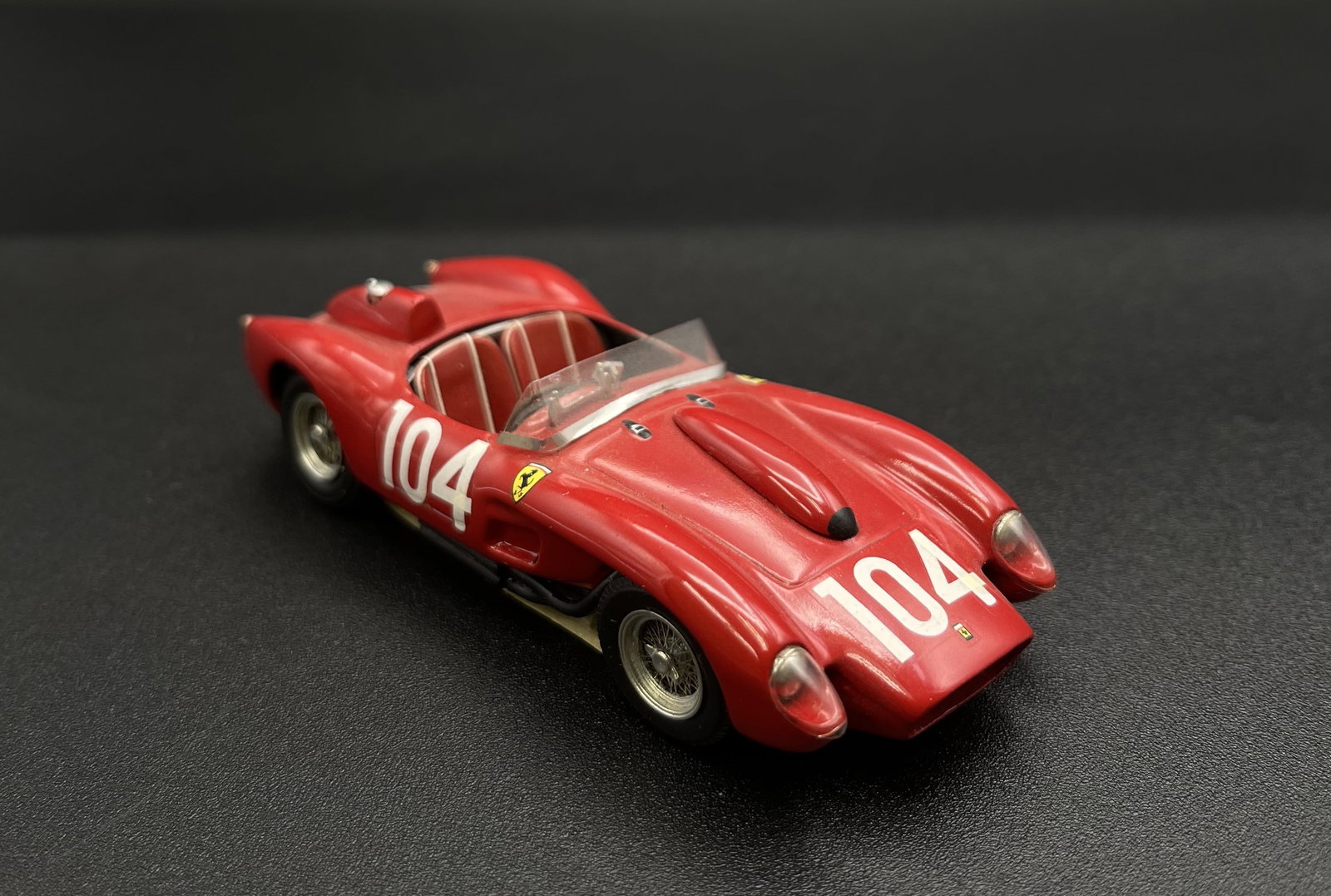 Vintage Model Car 1:43 Red #104 Ferrari 1957 250 Testa Rossa Precision Miniatures - U.S.A. (1 of 5)