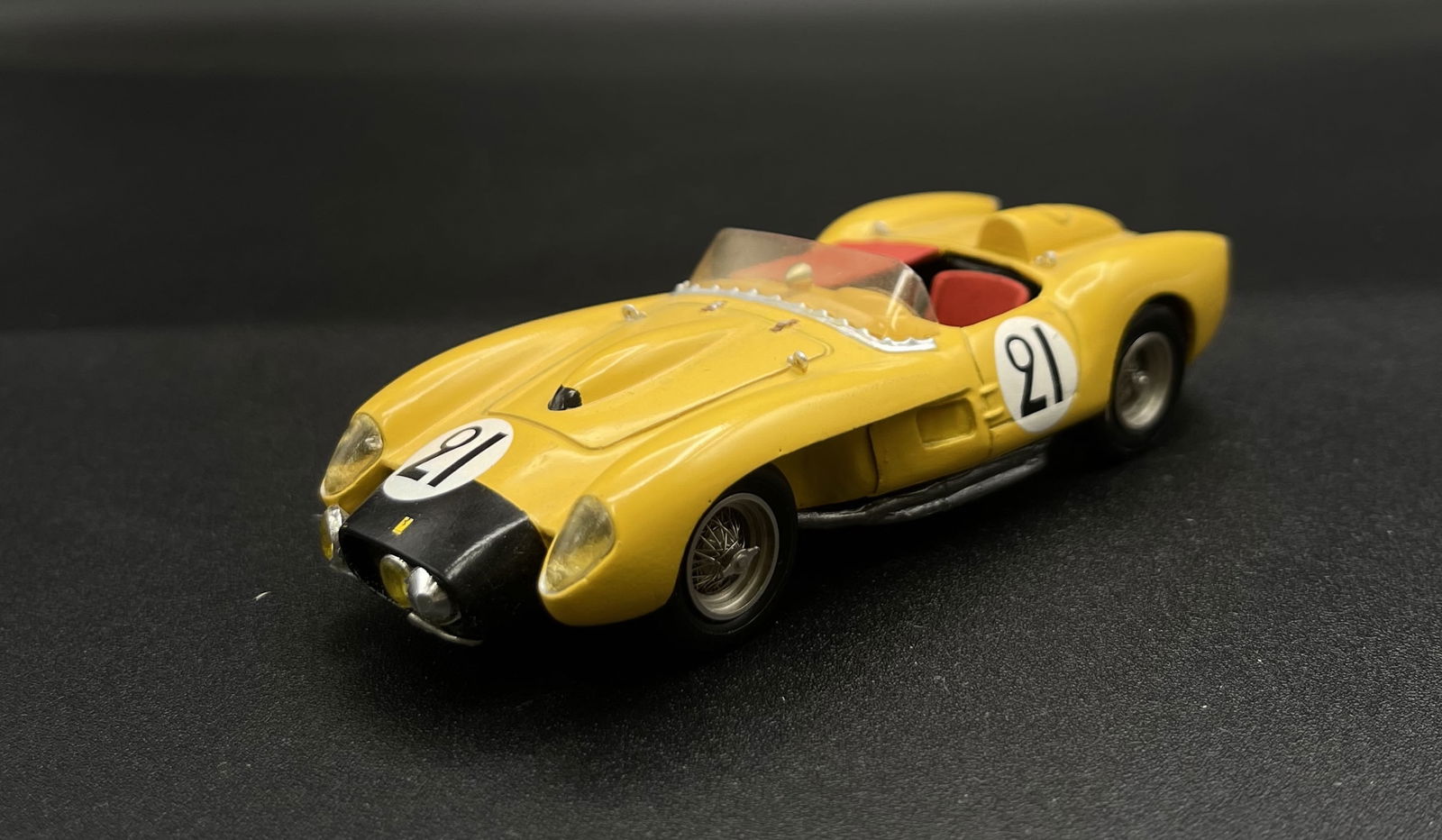 Vintage Model Car 1:43 Yellow #21 Ferrari Testa Rossa Starter - France (1 of 5)