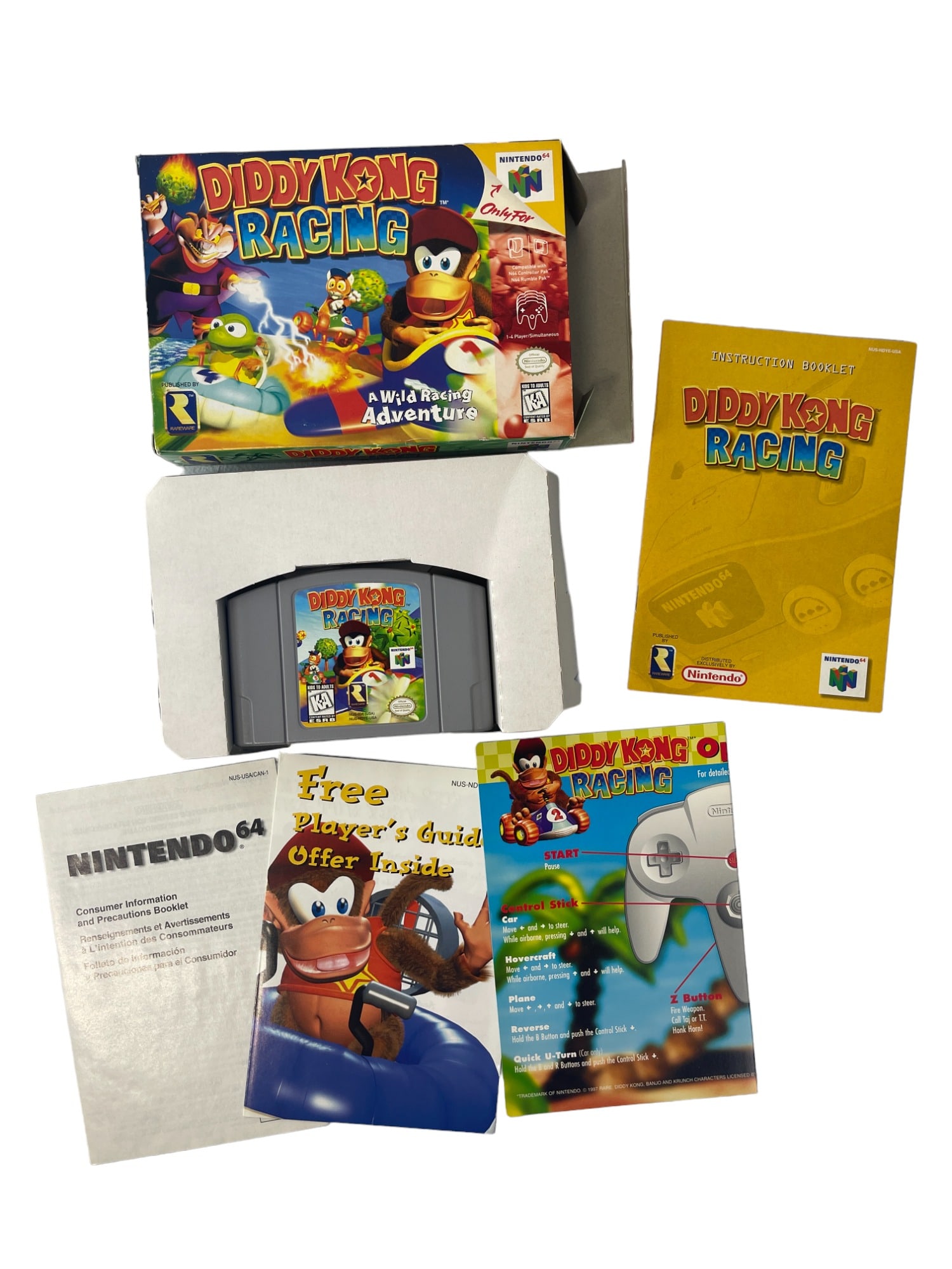 Diddy Kong Racing Nintendo 64 N64 Complete Cib Video Game