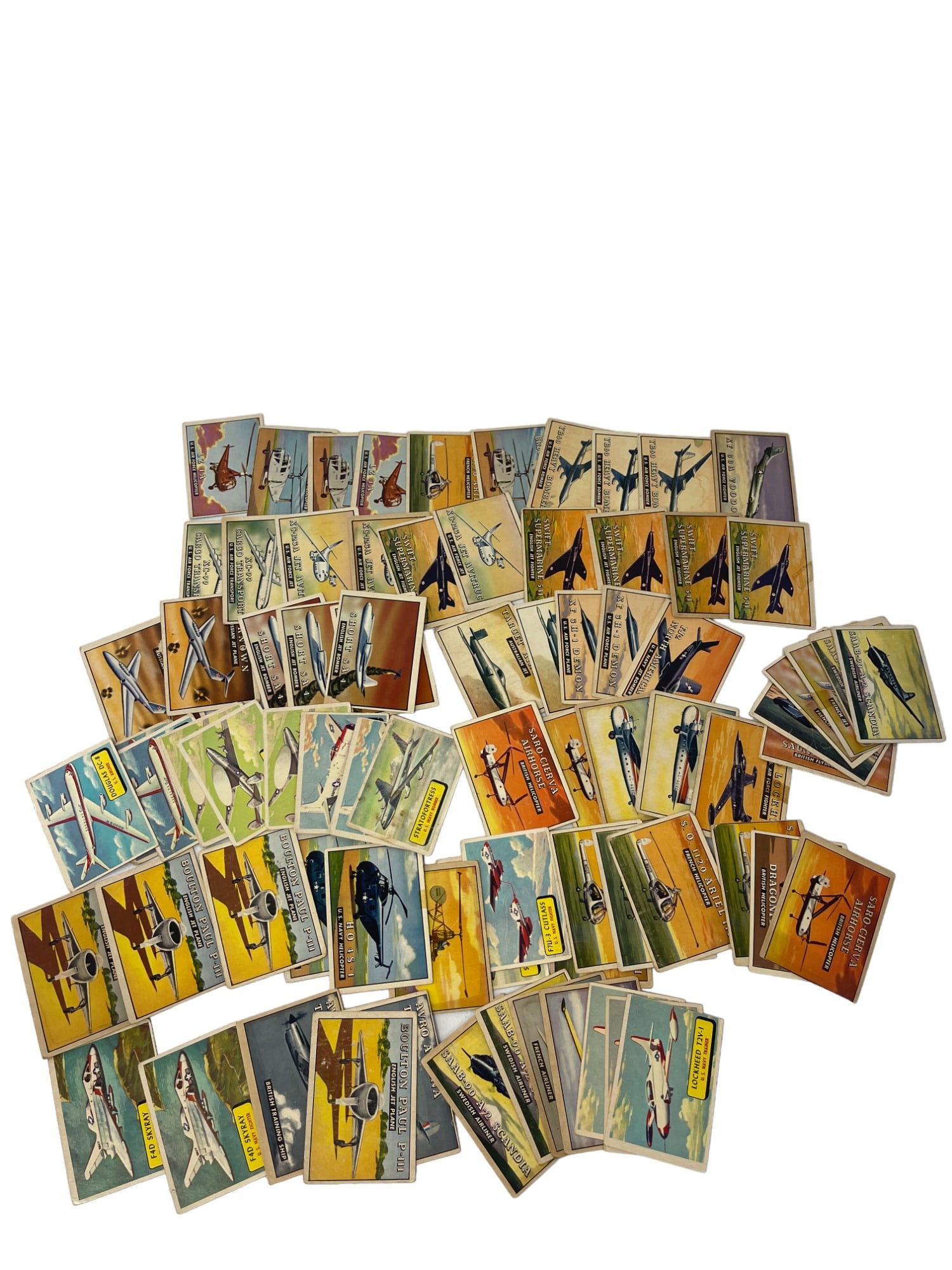 Vintage Topps Aviation Military Air Force Fighter Jet Trading Card Large Collection Lot (1 of 8)