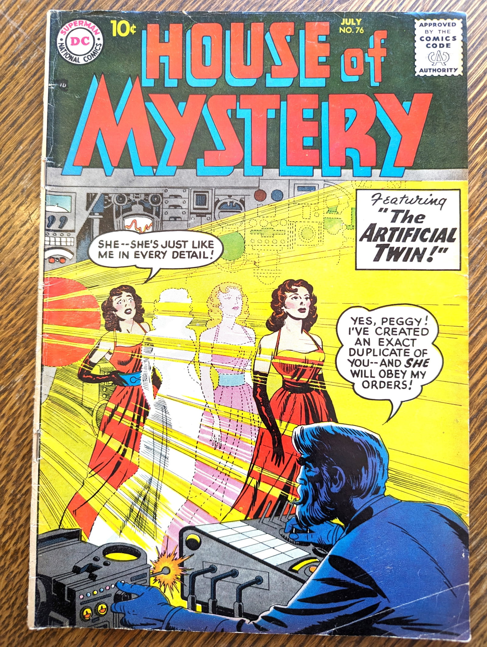 #76 1958 DC House of Mystery silver age 10 cent comic book (1 of 2)