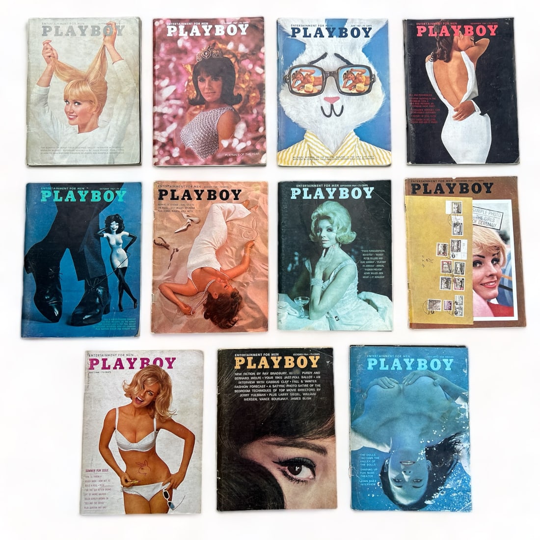 11 vintage Playboy men's magazines 1964-1970 (1 of 4)